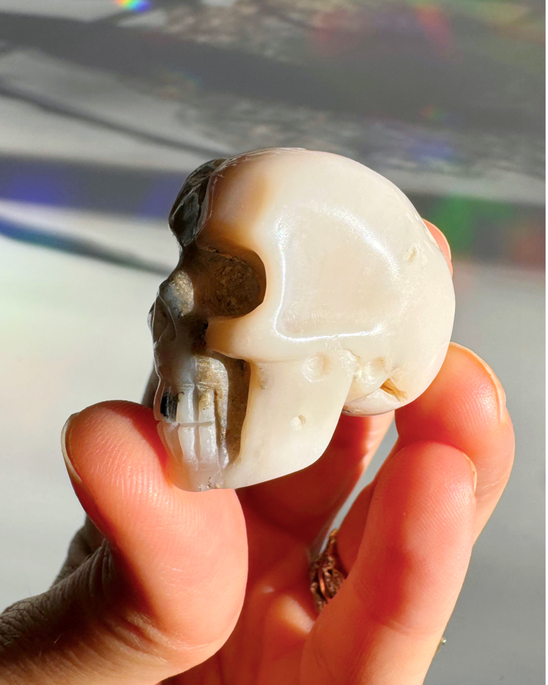 Pink Opal Skull - Baltic Mermaid