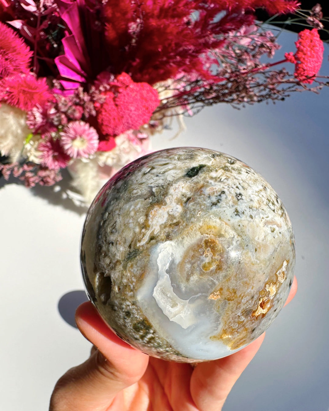 Ocean Jasper Sphere - Baltic Mermaid