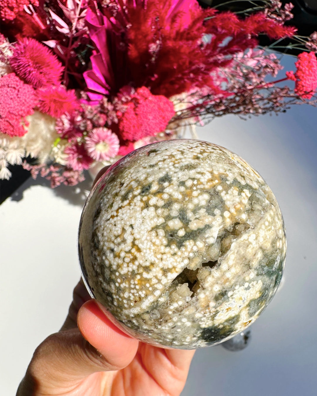 Ocean Jasper Sphere - Baltic Mermaid