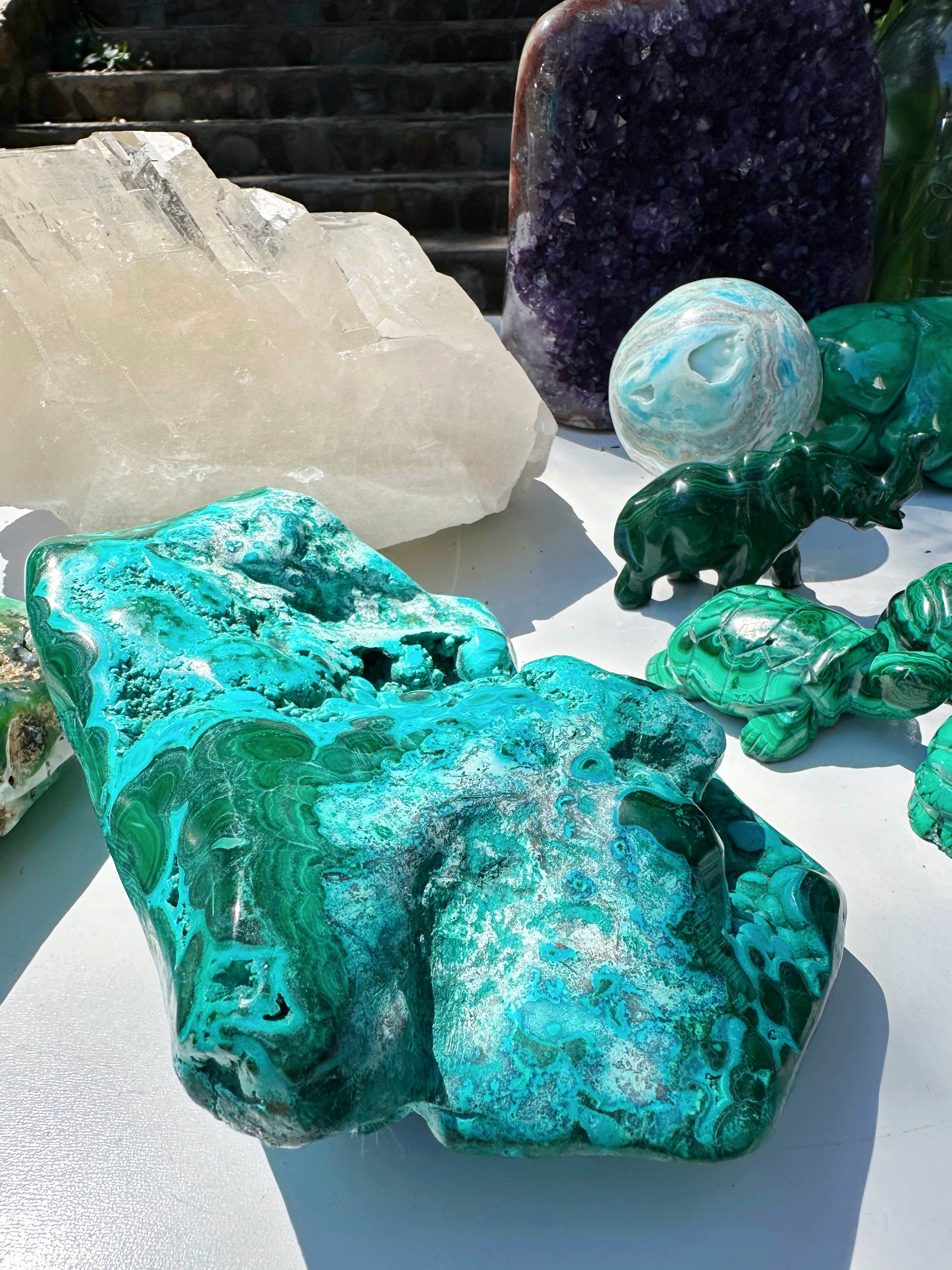 Chrysocolla w/ Malachite - Baltic Mermaid