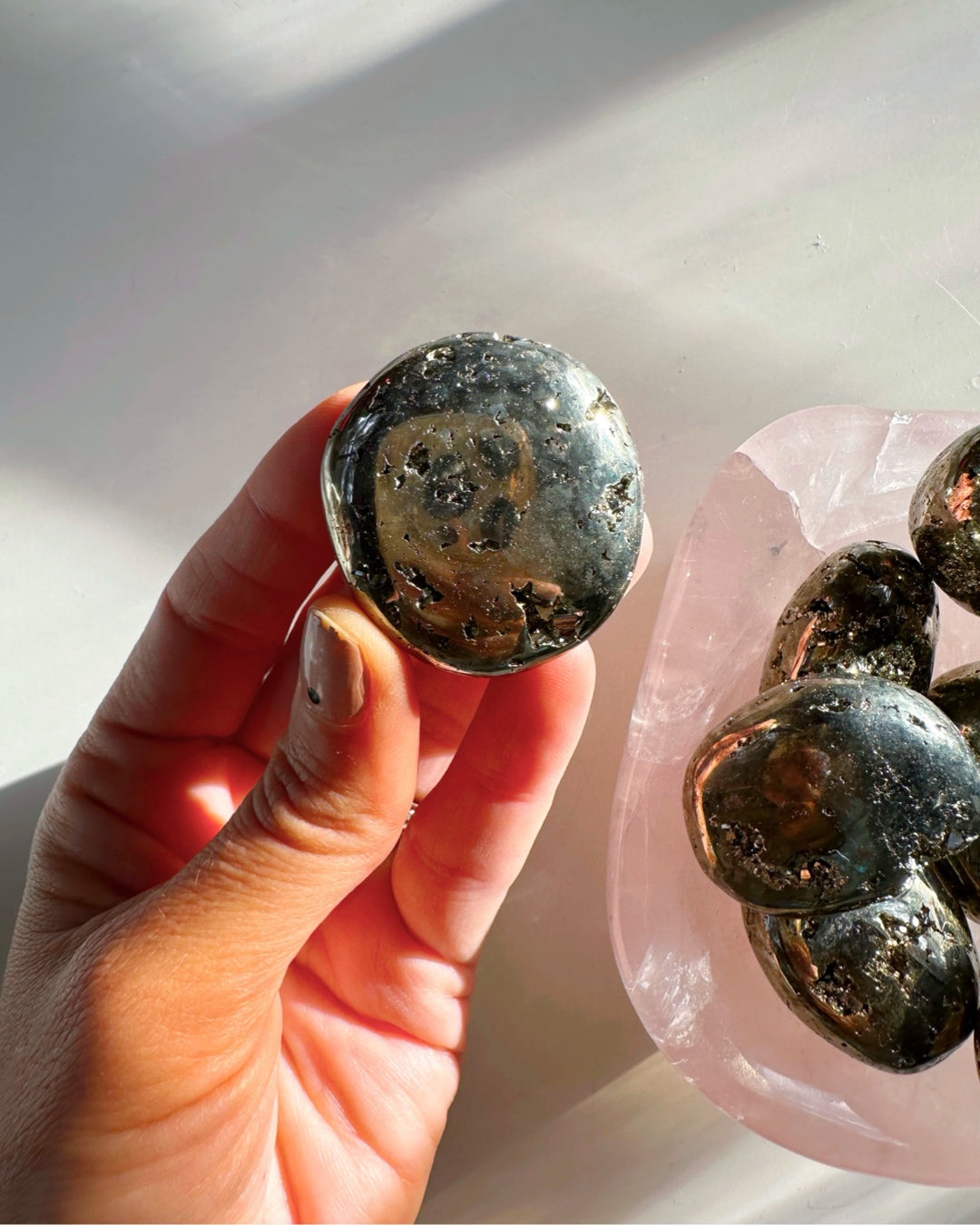 Pyrite Palm Stones - Baltic Mermaid