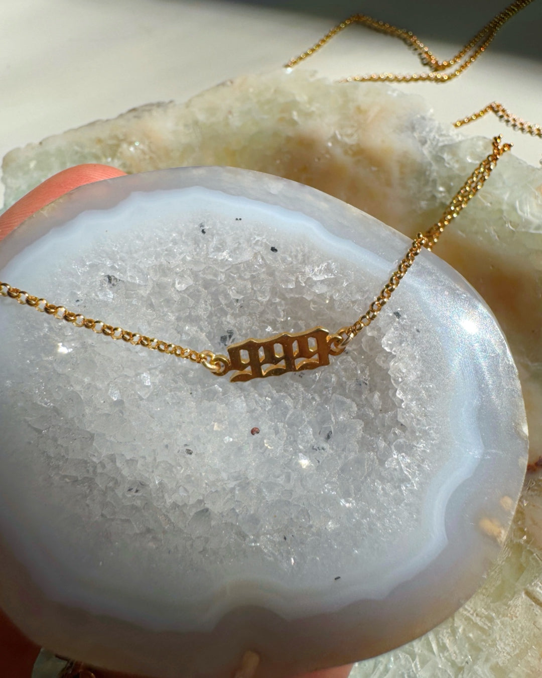 Angel/Lucky Number Gold Filled Choker - Baltic Mermaid