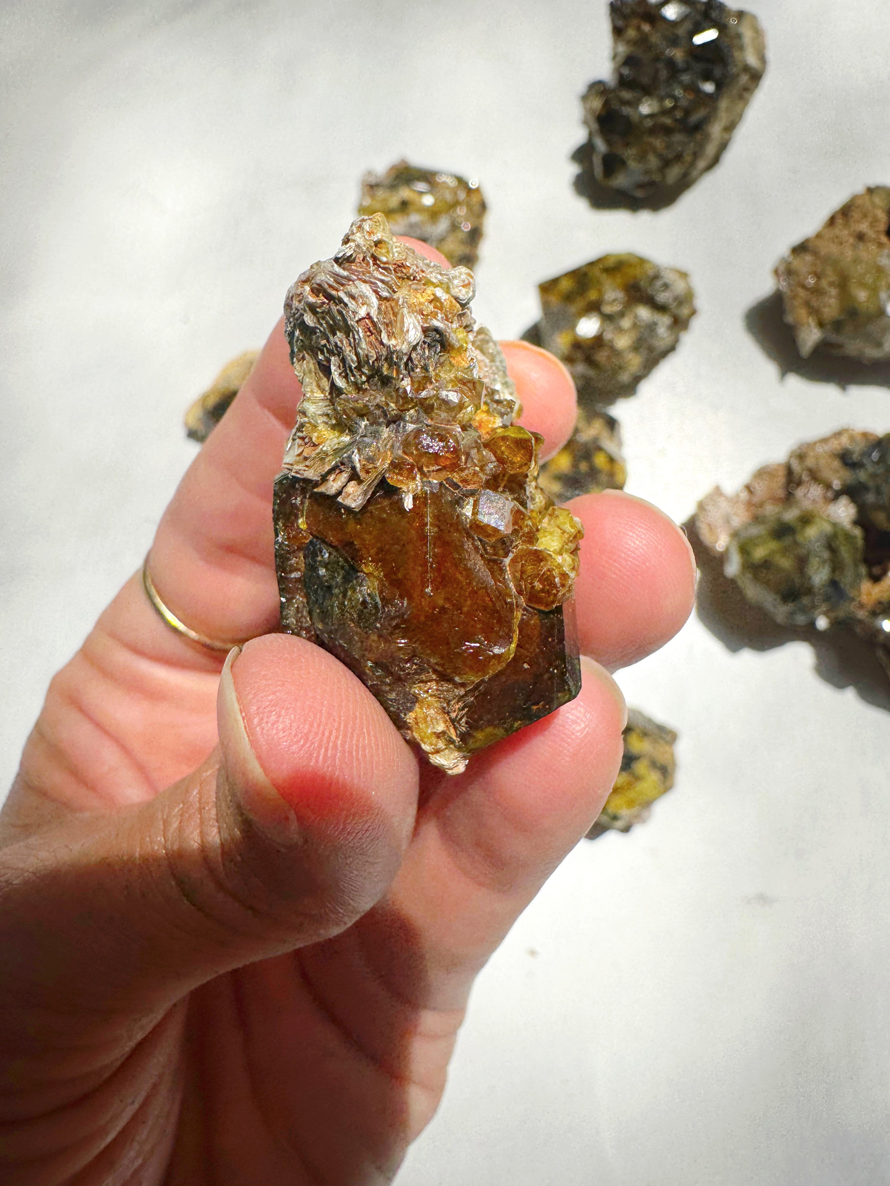 Rare Mali Green Grossular Andradite Garnet w/ Clinochlore AAA Quality Baltic Mermaid