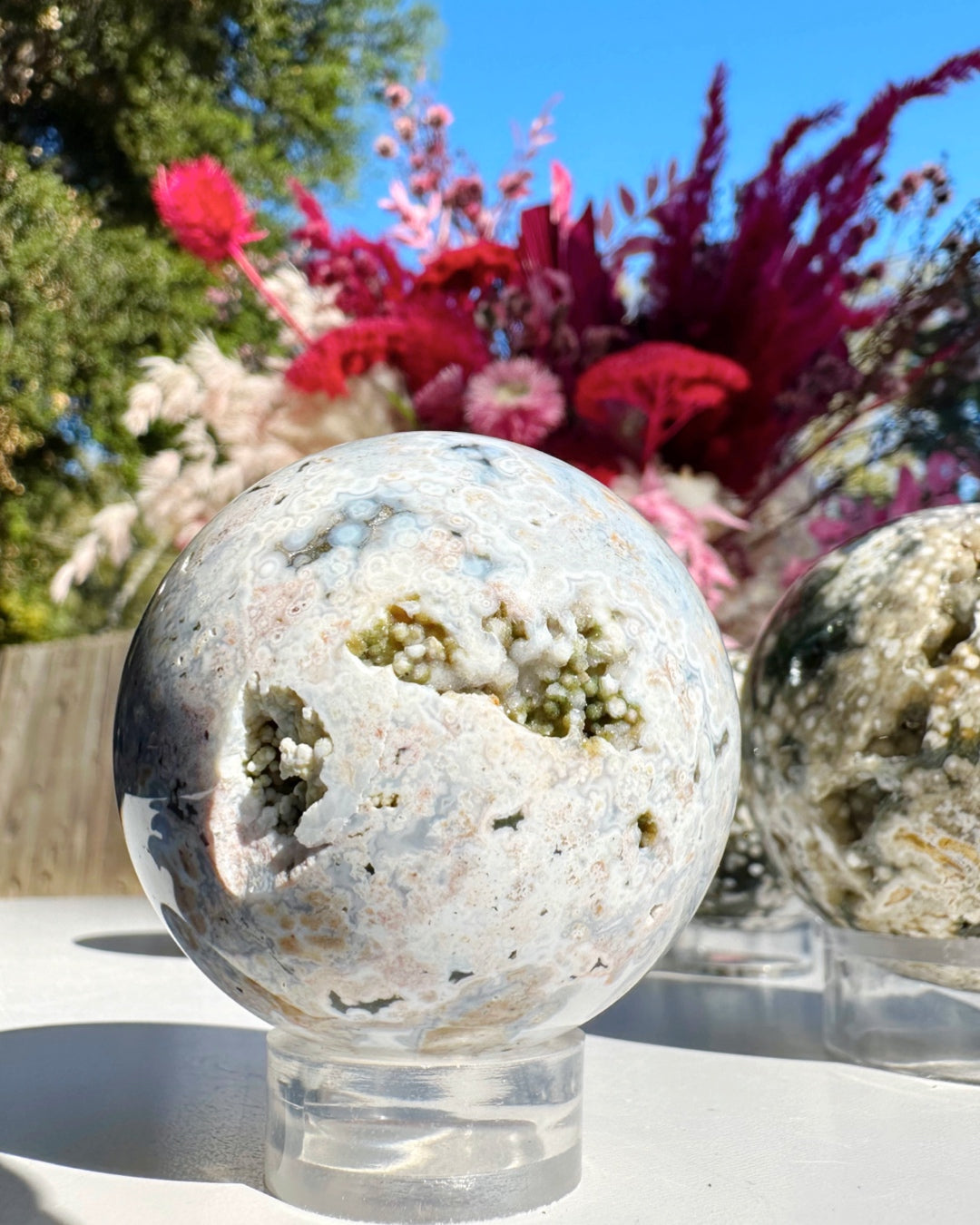 Ocean Jasper Sphere - Baltic Mermaid