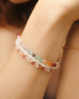 “Sunset Sorbet” - Gemstone & 14k Gold Filled Candy Bracelet Baltic Mermaid