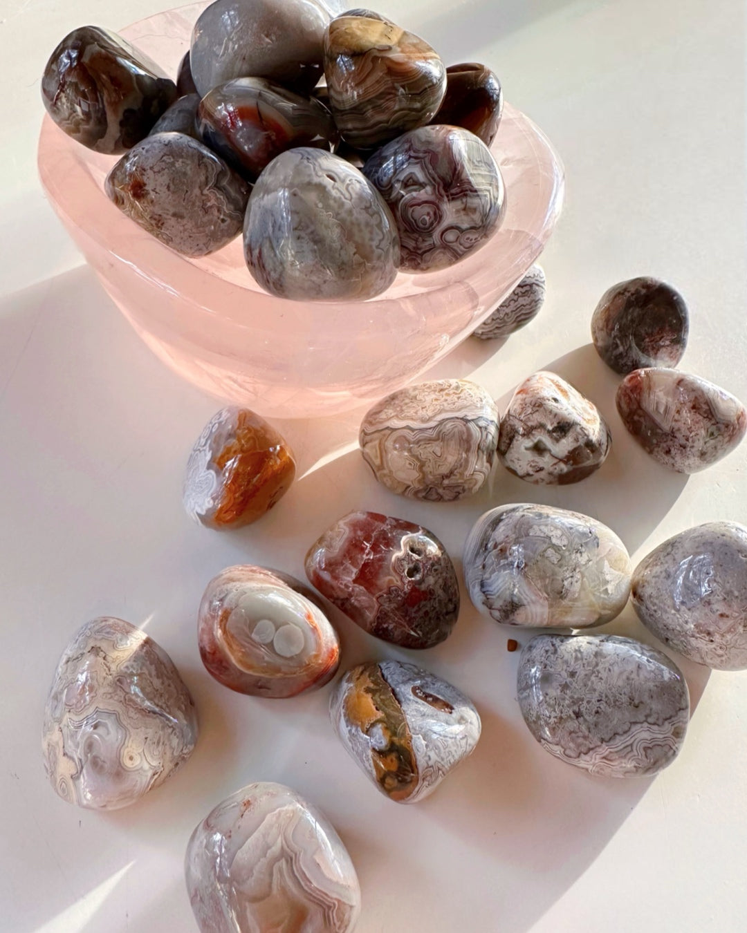 Crazy Lace Agate Tumbled Stones - Baltic Mermaid