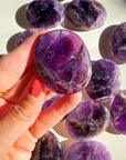 Amethyst Flat Palm Stones - Baltic Mermaid