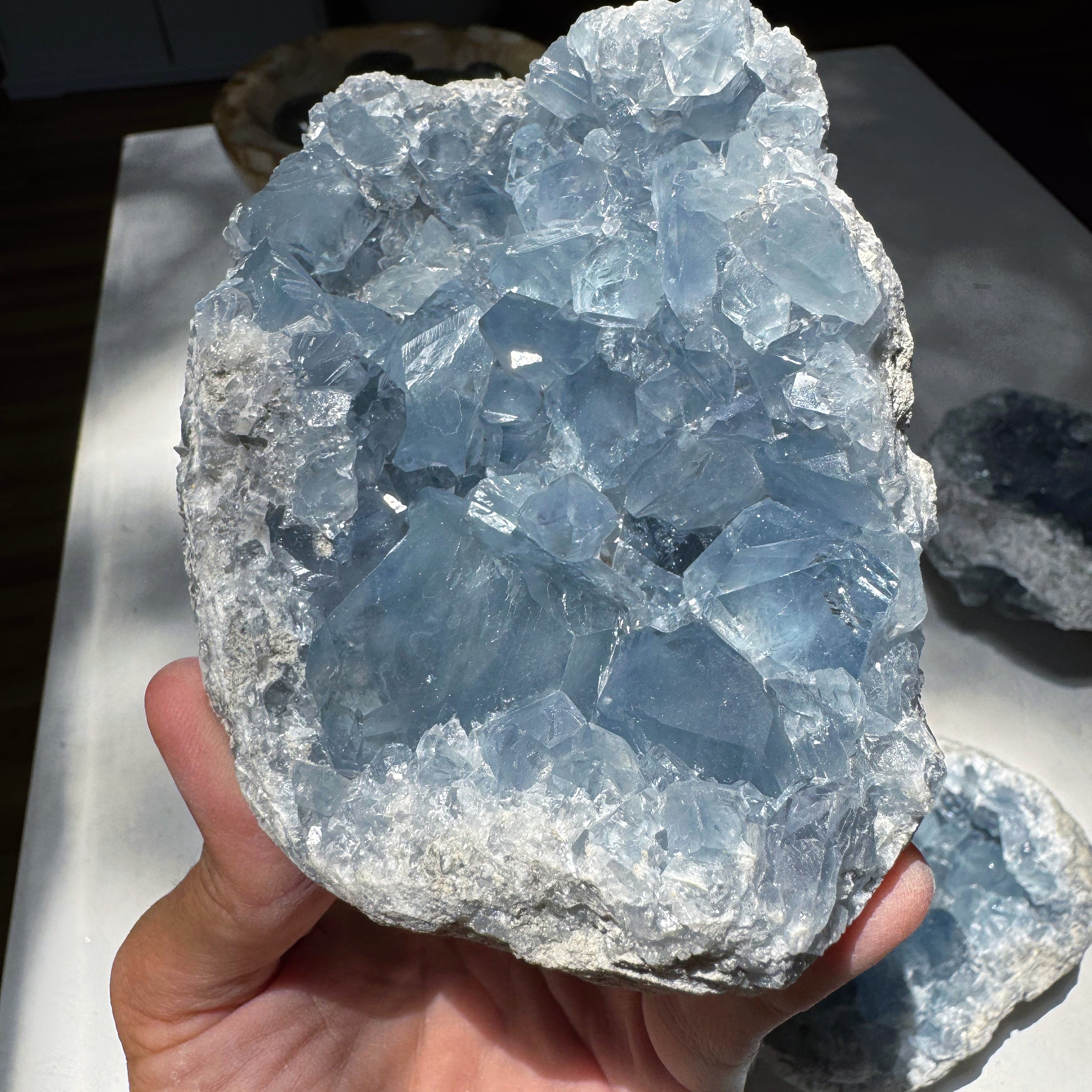 Celestite Cluster Baltic Mermaid