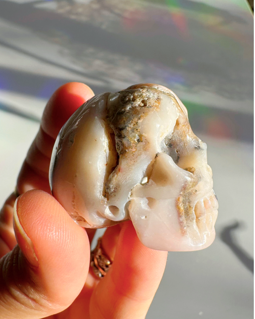 Pink Opal Skull - Baltic Mermaid