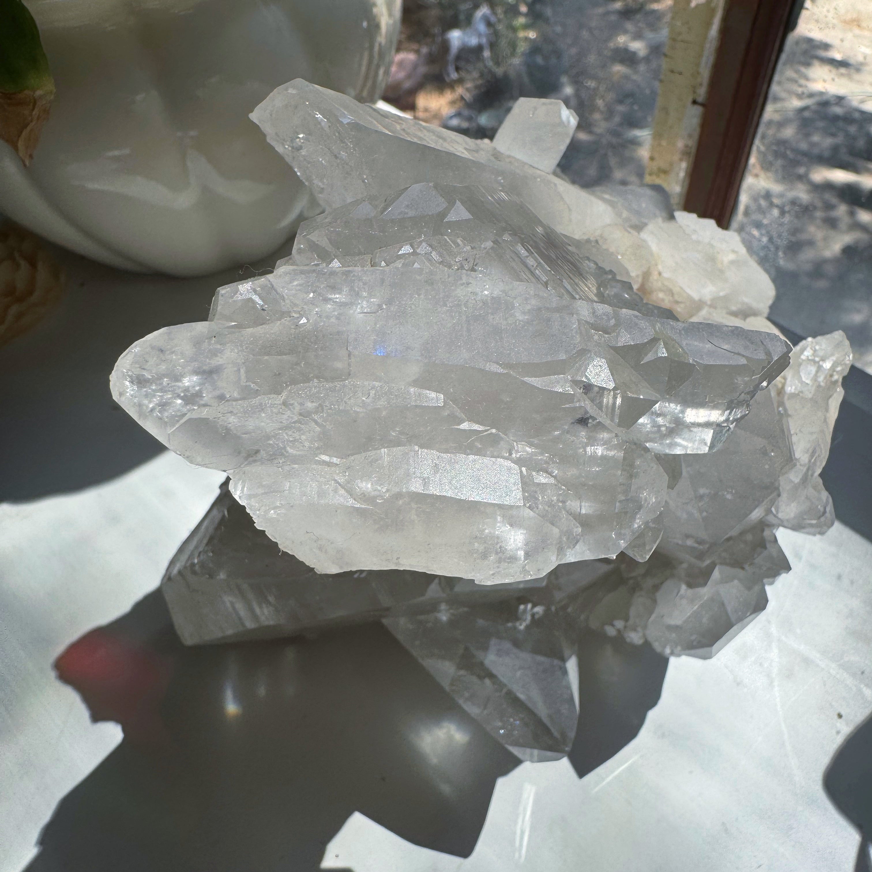 Large Rutilated Lemurian Quartz Cluster from Brazil Baltic Mermaid