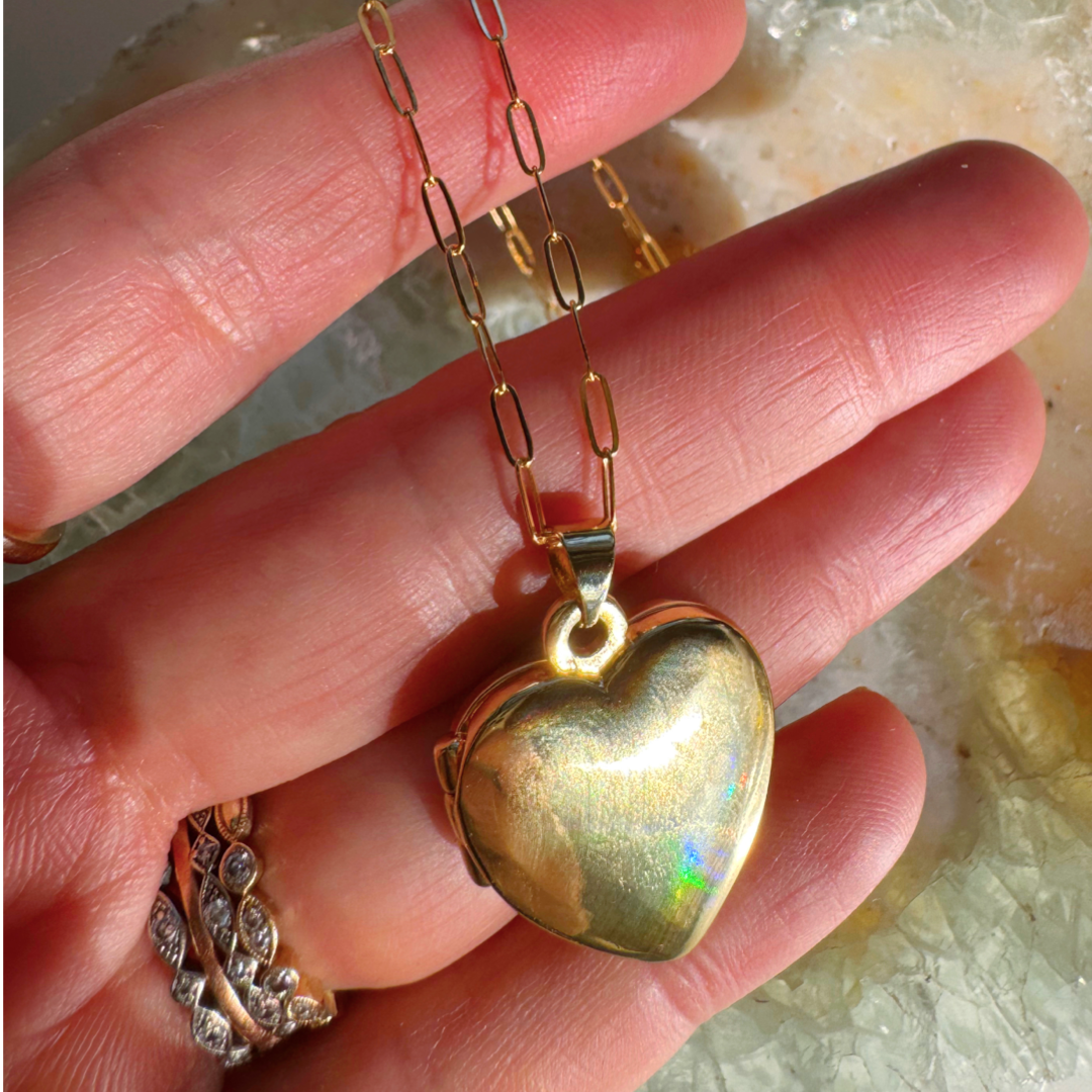 Heart Locket Gold Filled Necklace - Baltic Mermaid