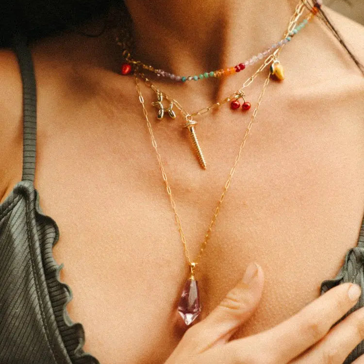 “Screw It” - One of a kind Charm Necklace Baltic Mermaid