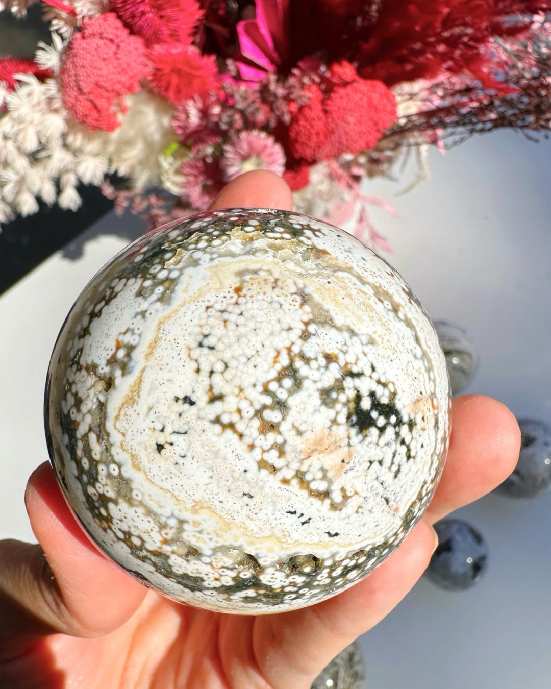 Ocean Jasper Sphere - Baltic Mermaid