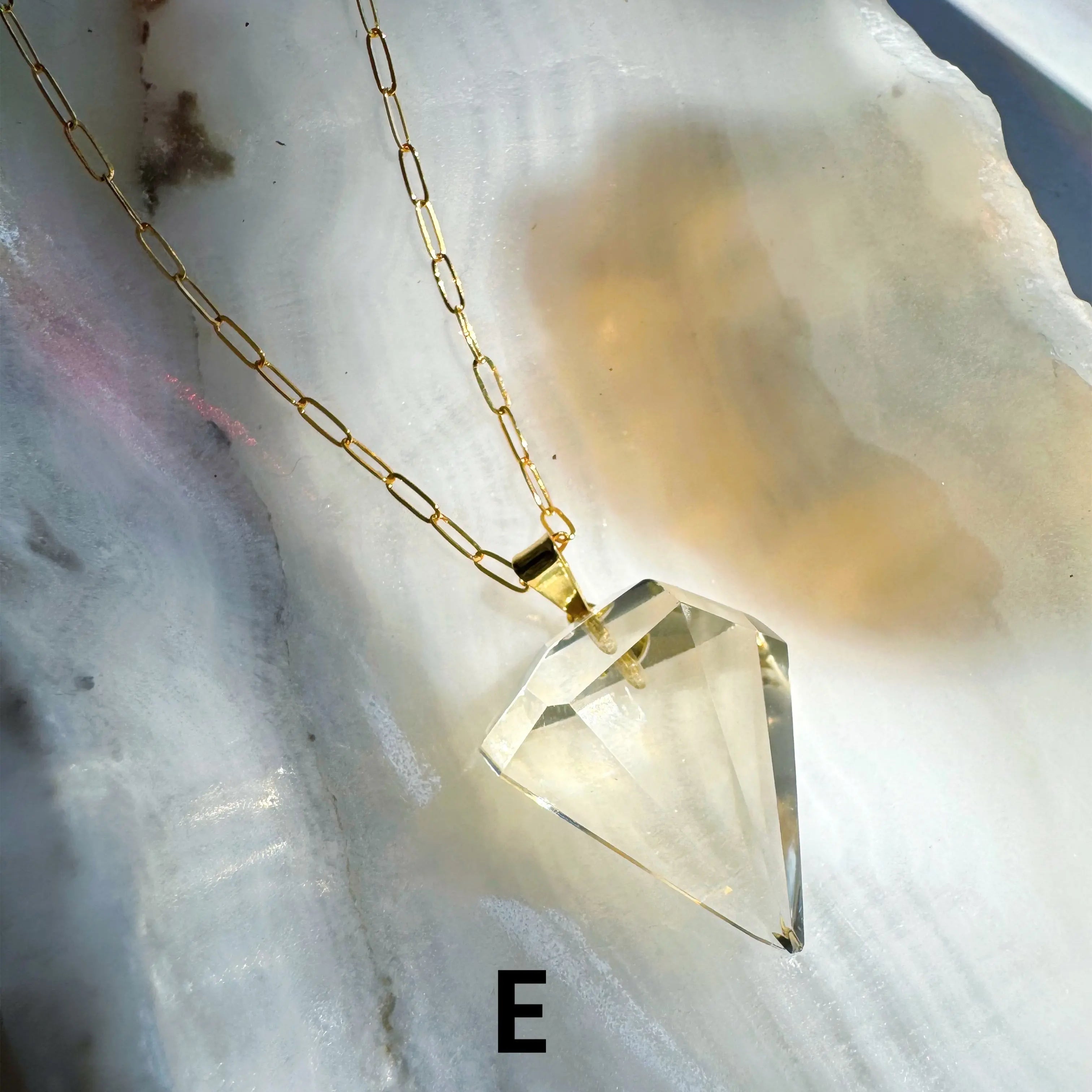 AAA Citrine Pendant 14k Gold Filled Necklace Baltic Mermaid