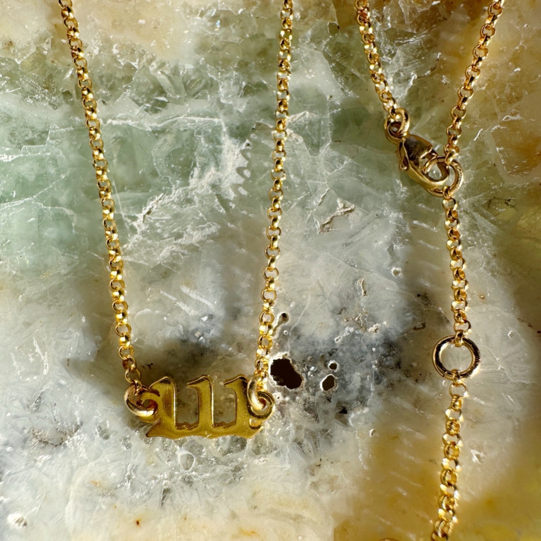Angel/Lucky Number Gold Filled Choker - Baltic Mermaid