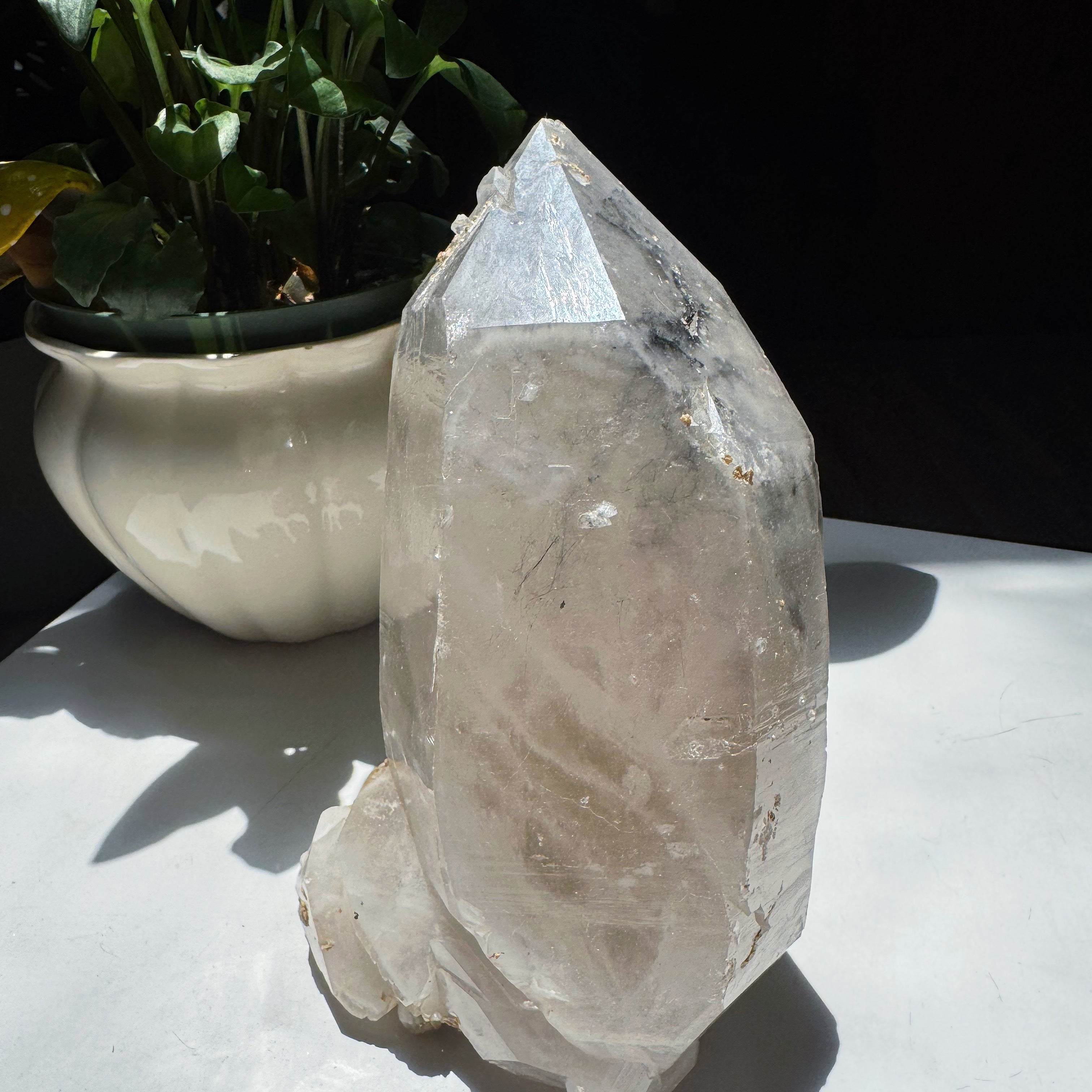 Large Double Terminated Quartz Point w/ Inclusions from Brazil Baltic Mermaid