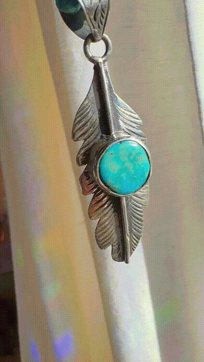 “Frida” - Turquoise & Sterling Silver w/ Pewter Feather - Baltic Mermaid
