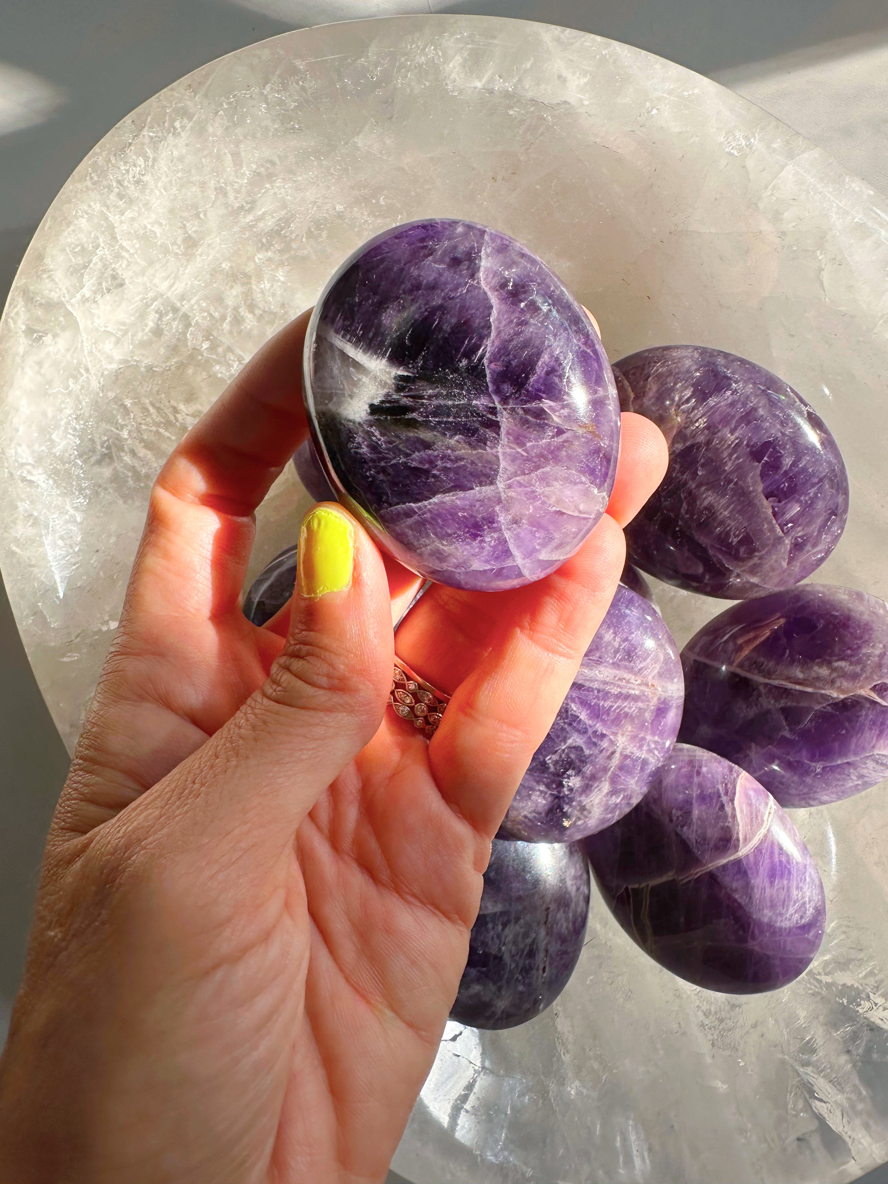 Amethyst Palm Stones from India - Baltic Mermaid