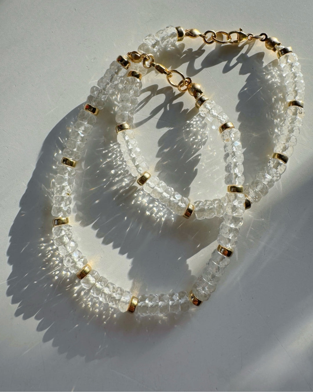 “Rihanna” - White Topaz Gemstone Candy Bracelet - Baltic Mermaid