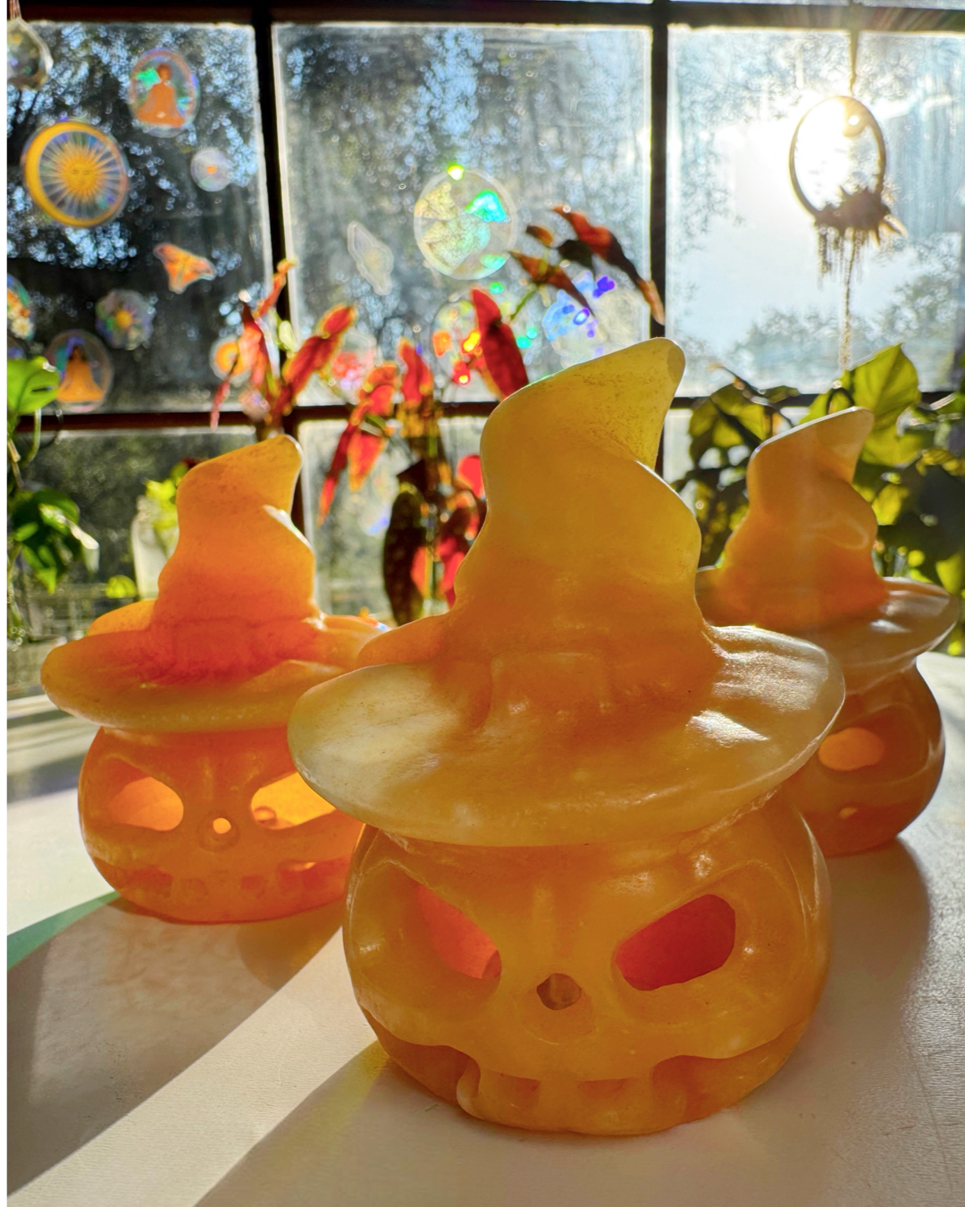 Orange Calcite Jack-O-Lantern - Baltic Mermaid