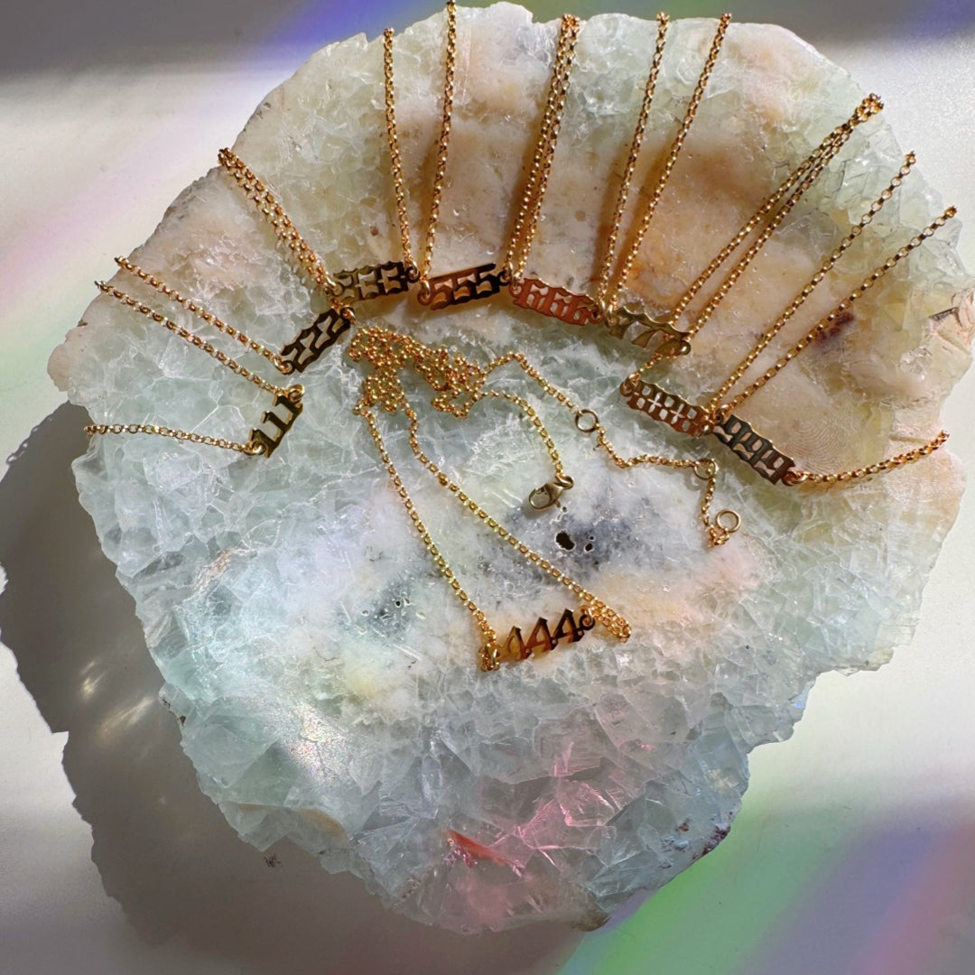 Angel/Lucky Number Gold Filled Choker - Baltic Mermaid