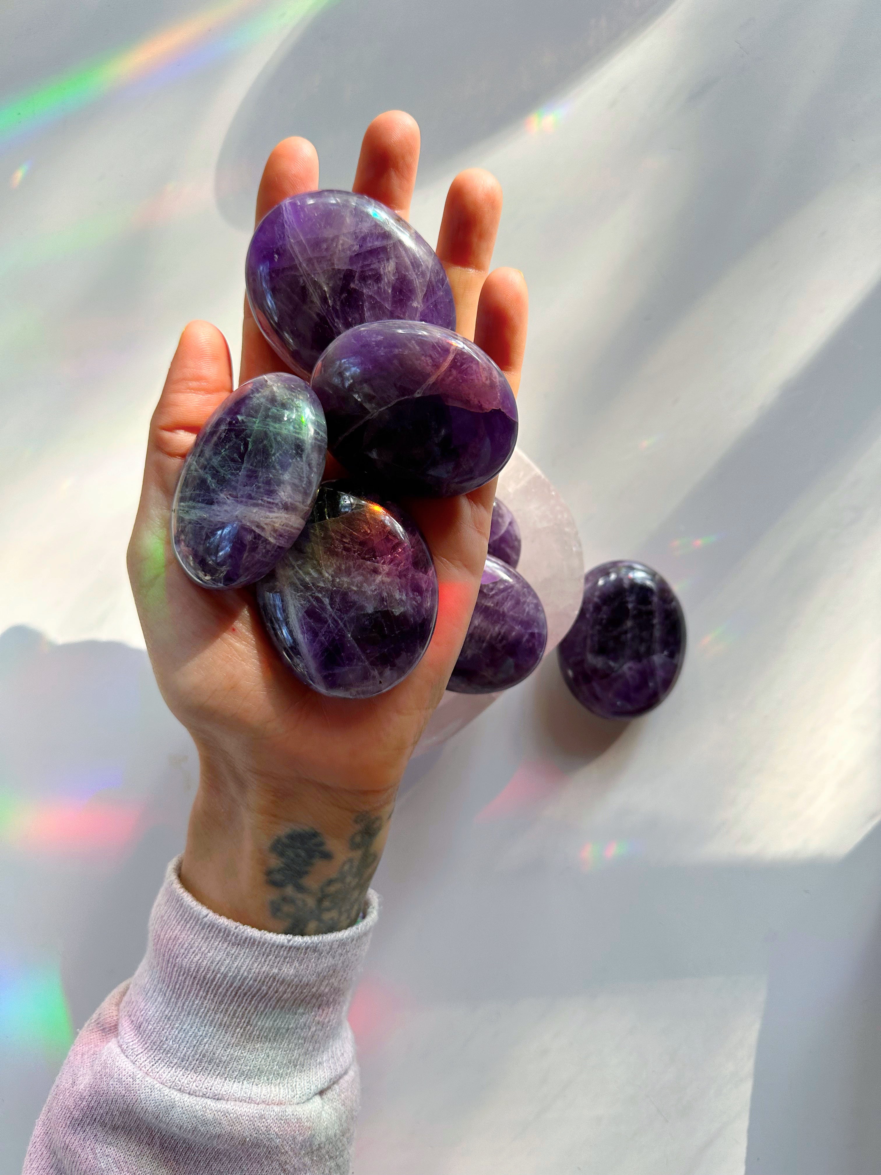 Amethyst Palm Stones from India - Baltic Mermaid
