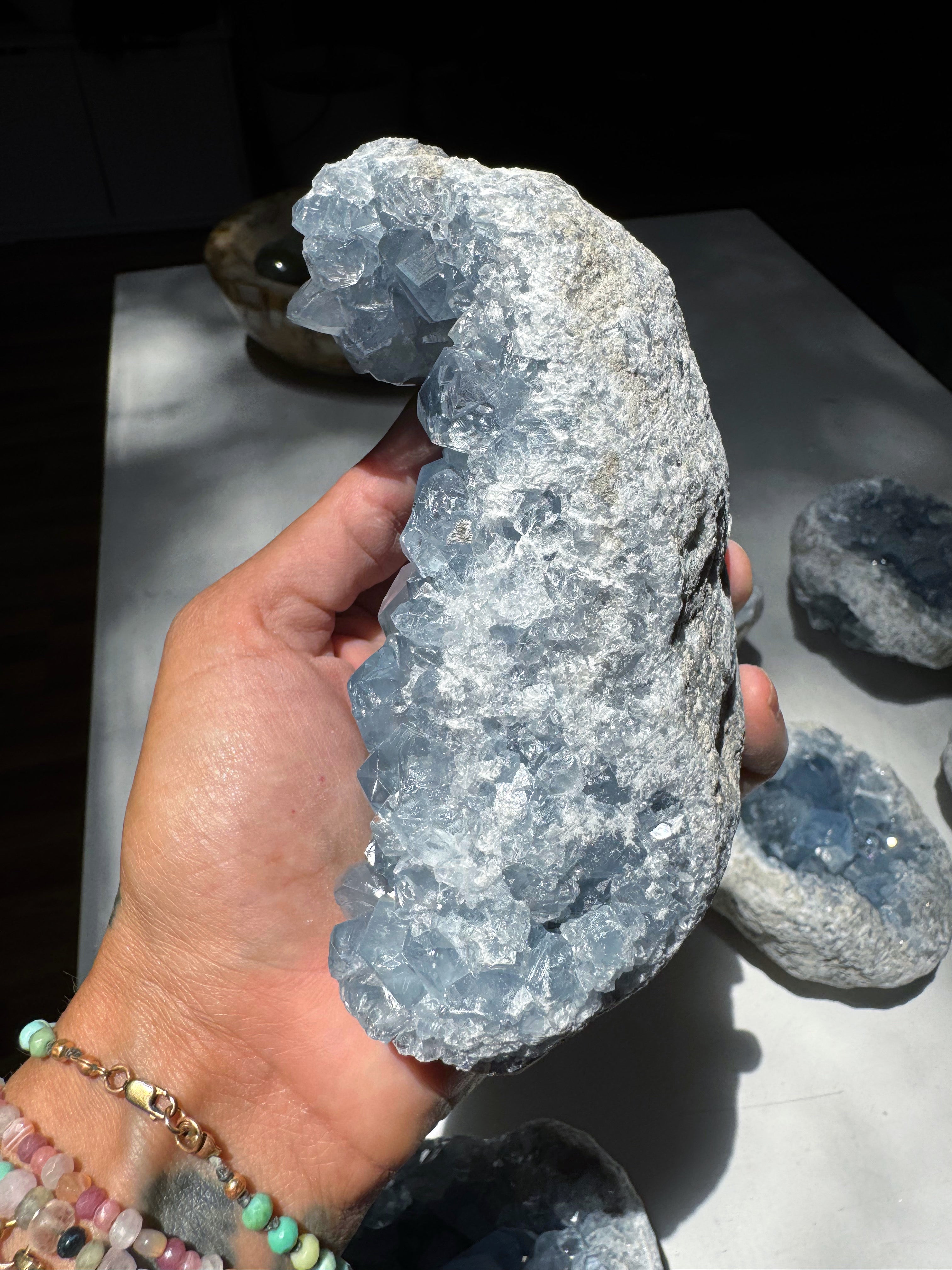Celestite Cluster Baltic Mermaid