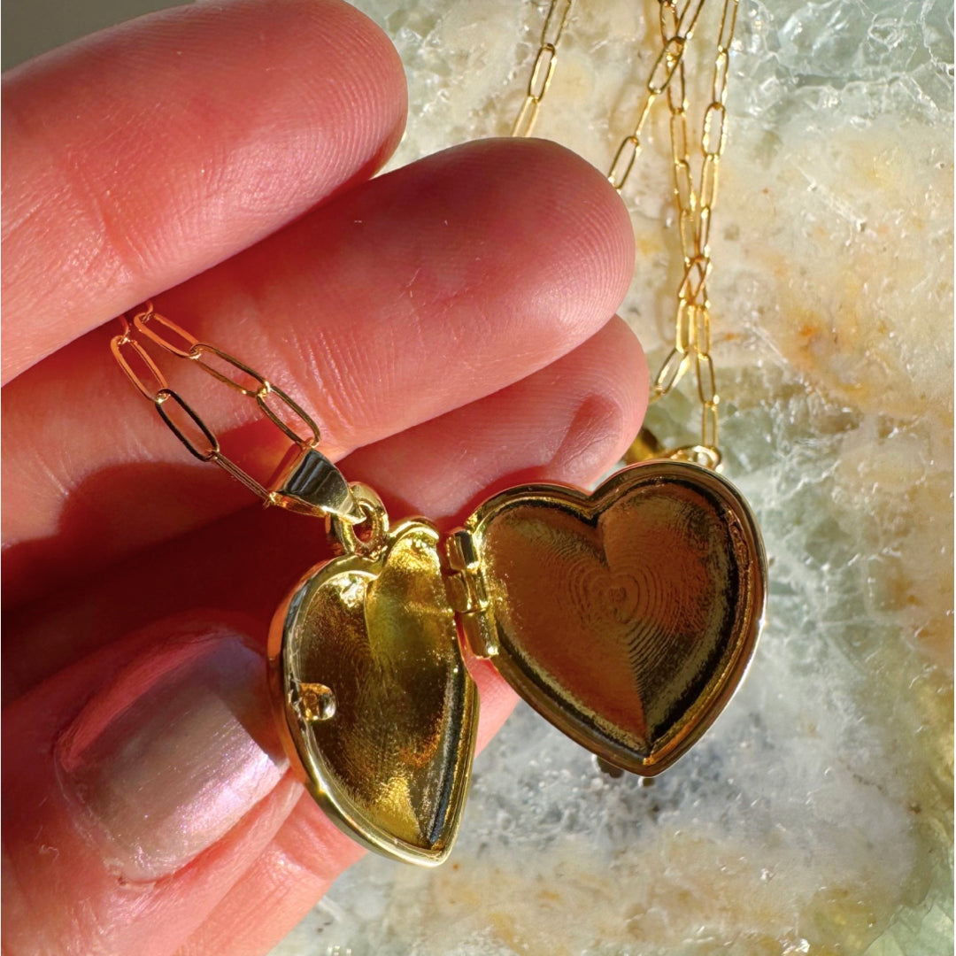Heart Locket Gold Filled Necklace - Baltic Mermaid