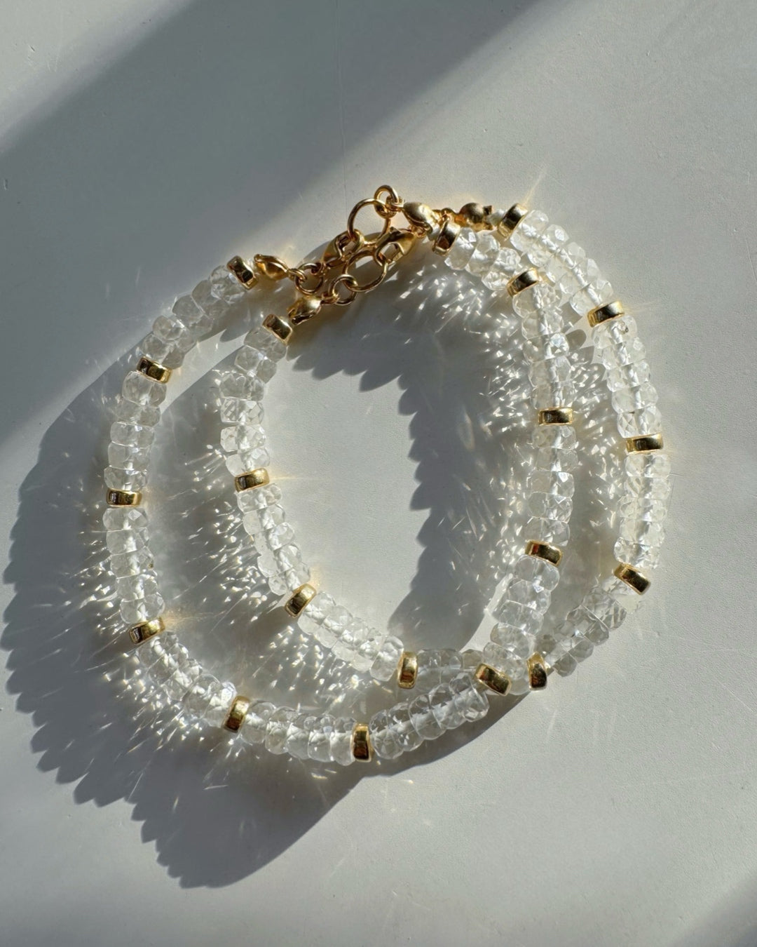 “Rihanna” - White Topaz Gemstone Candy Bracelet - Baltic Mermaid