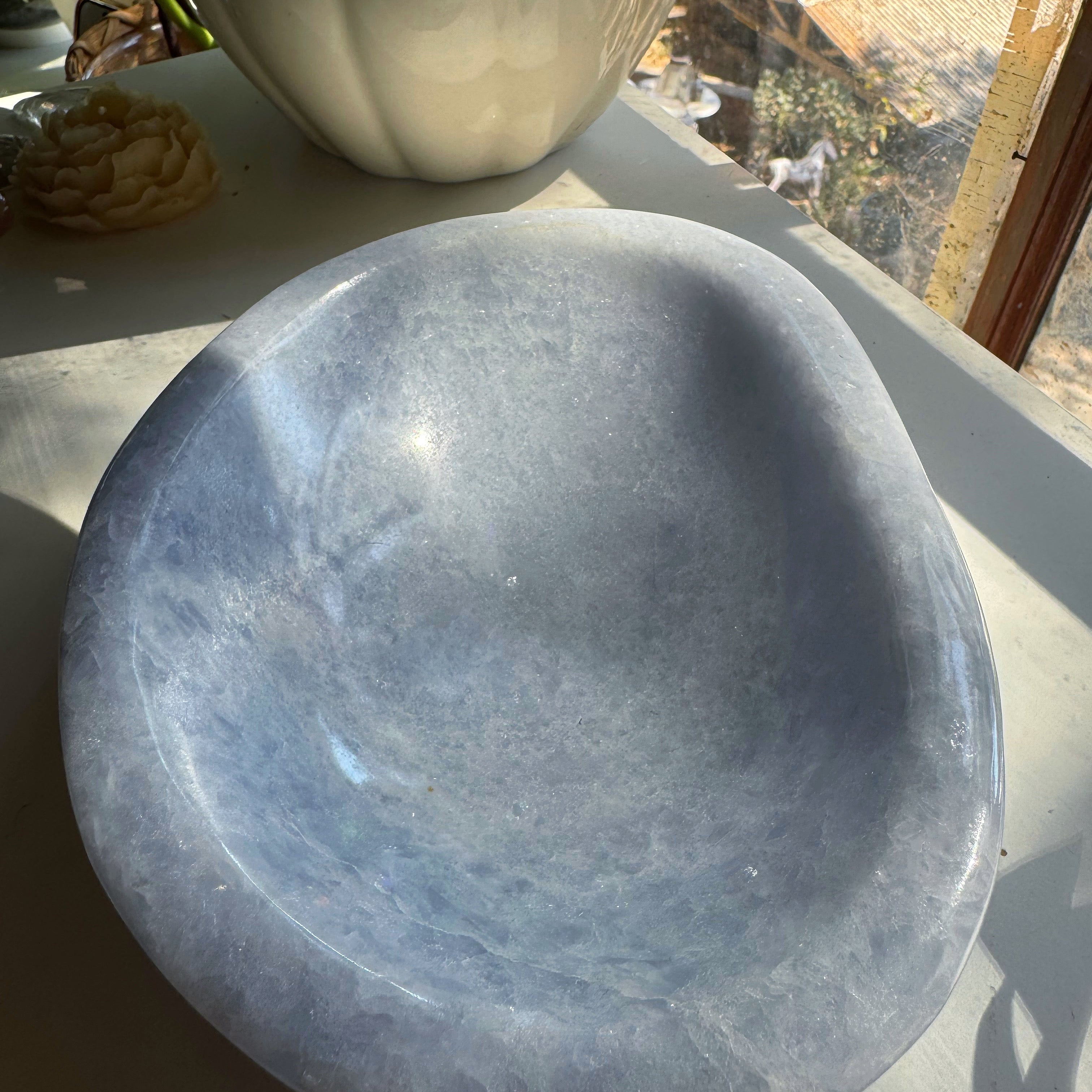 Blue Calcite Bowl Baltic Mermaid