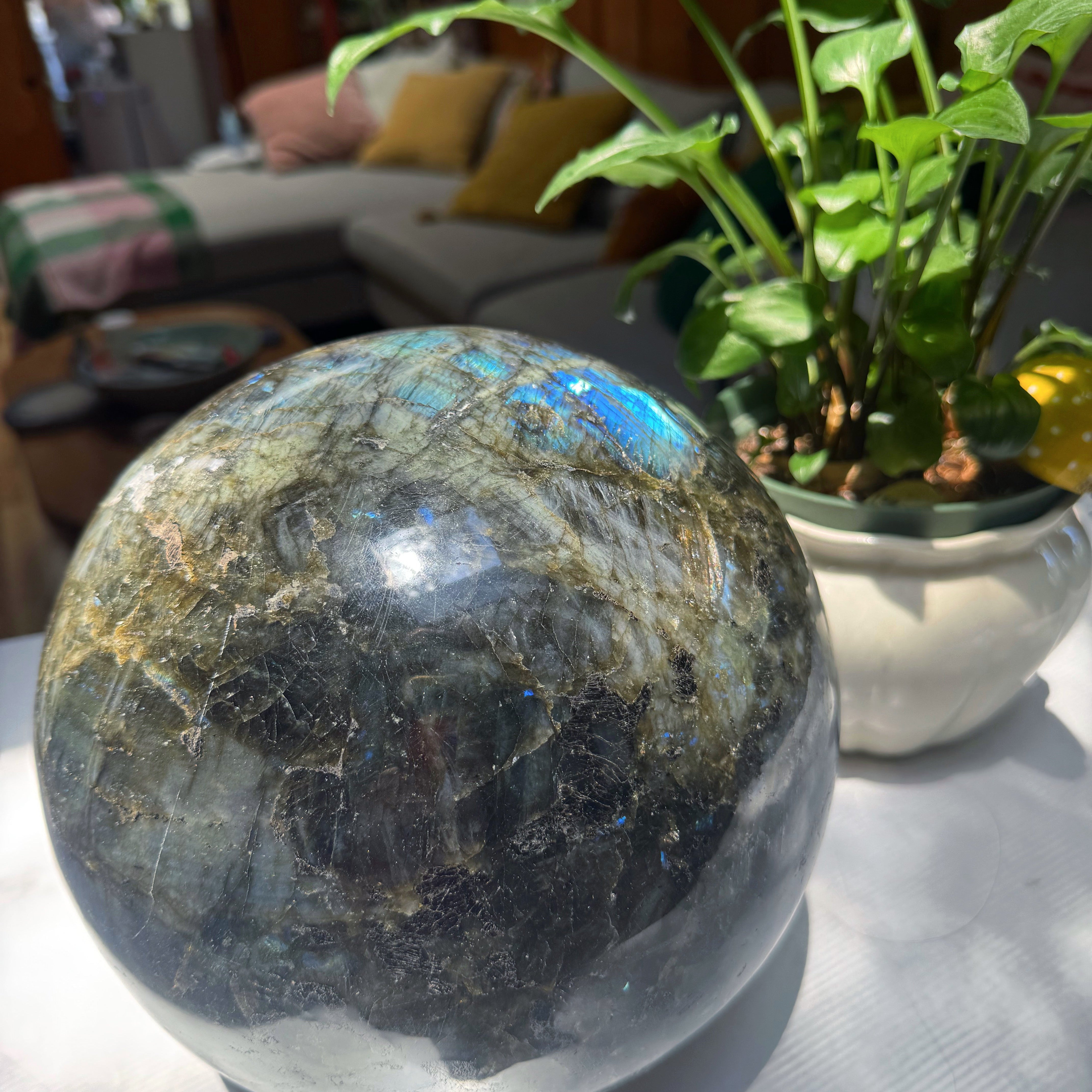 Large Labradorite Sphere from Madagascar Baltic Mermaid