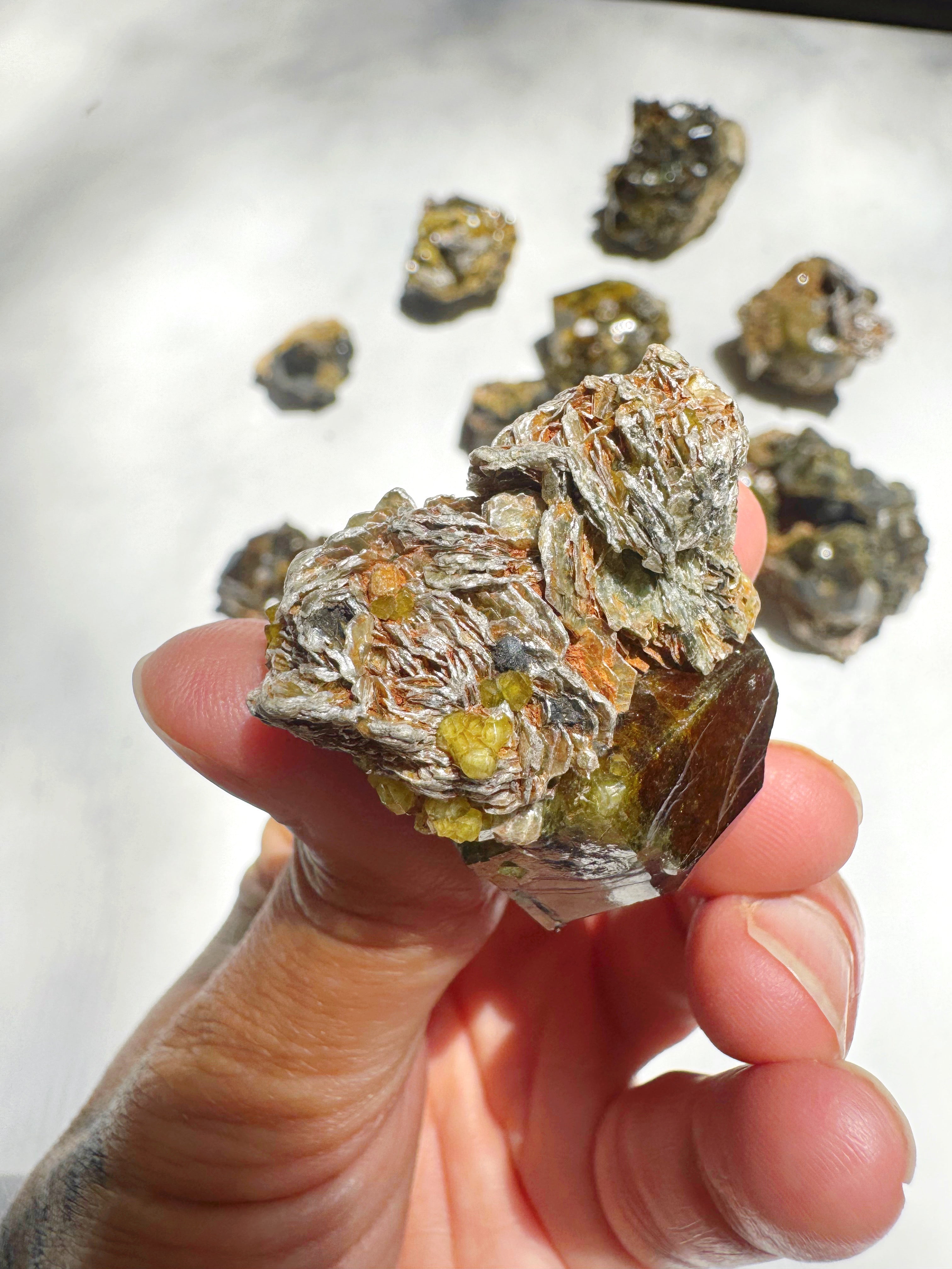 Rare Mali Green Grossular Andradite Garnet w/ Clinochlore AAA Quality Baltic Mermaid