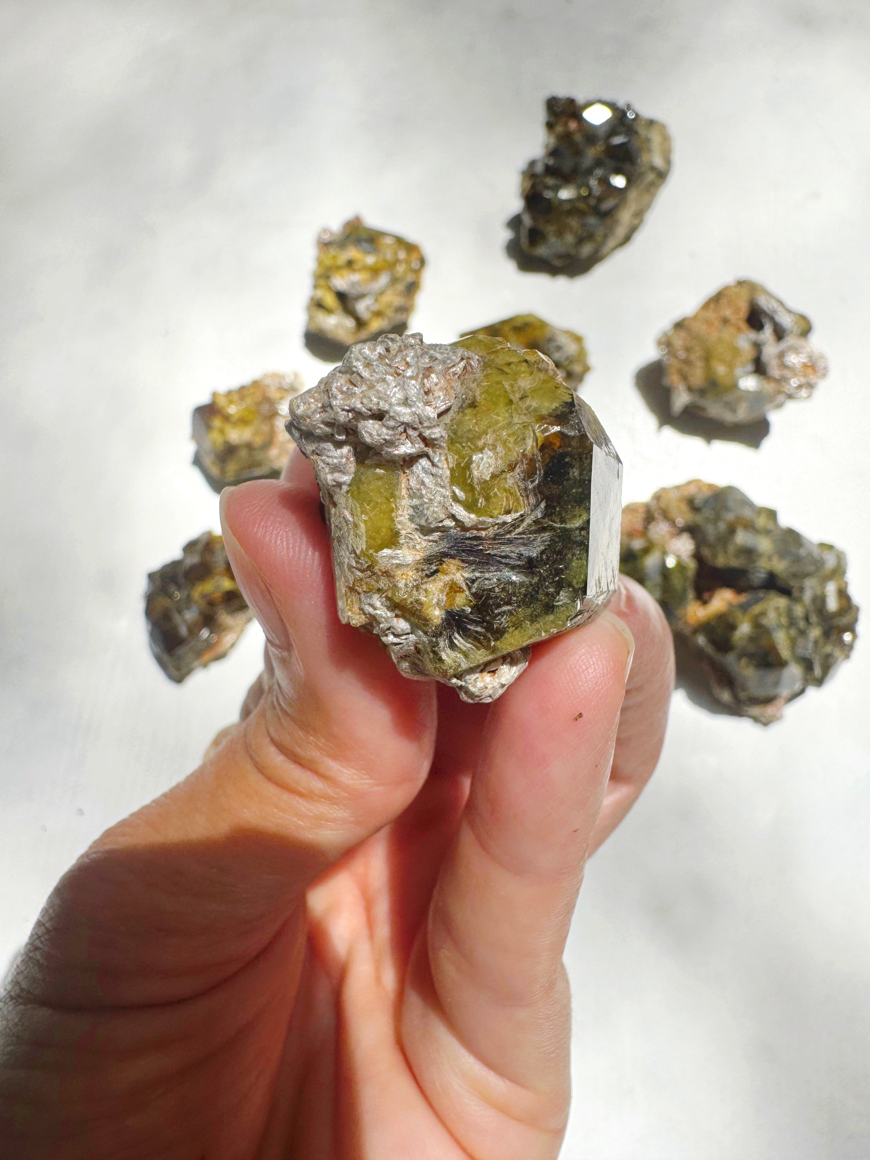 Rare Mali Green Grossular Andradite Garnet w/ Clinochlore AAA Quality Baltic Mermaid