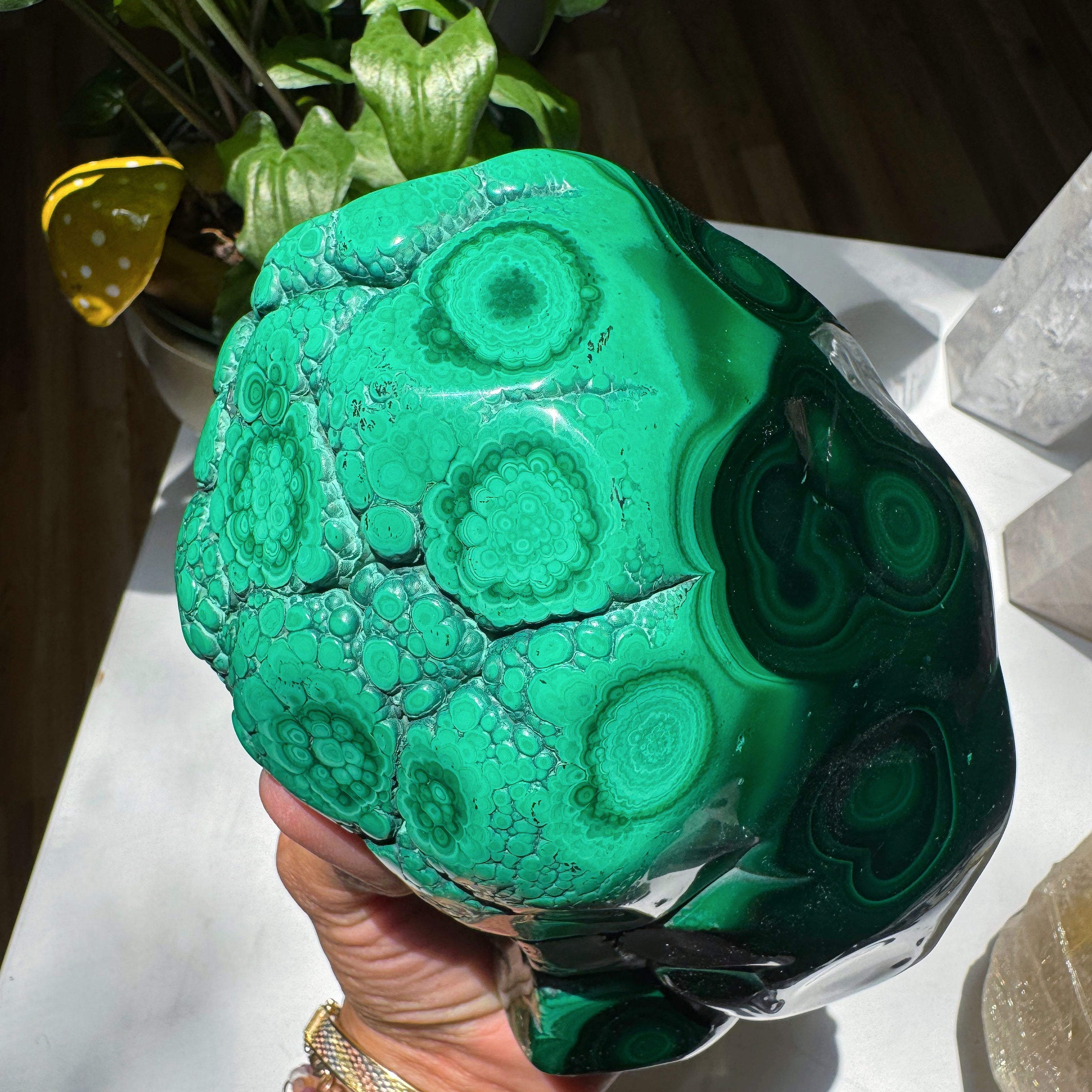 Large Polished Malachite Baltic Mermaid