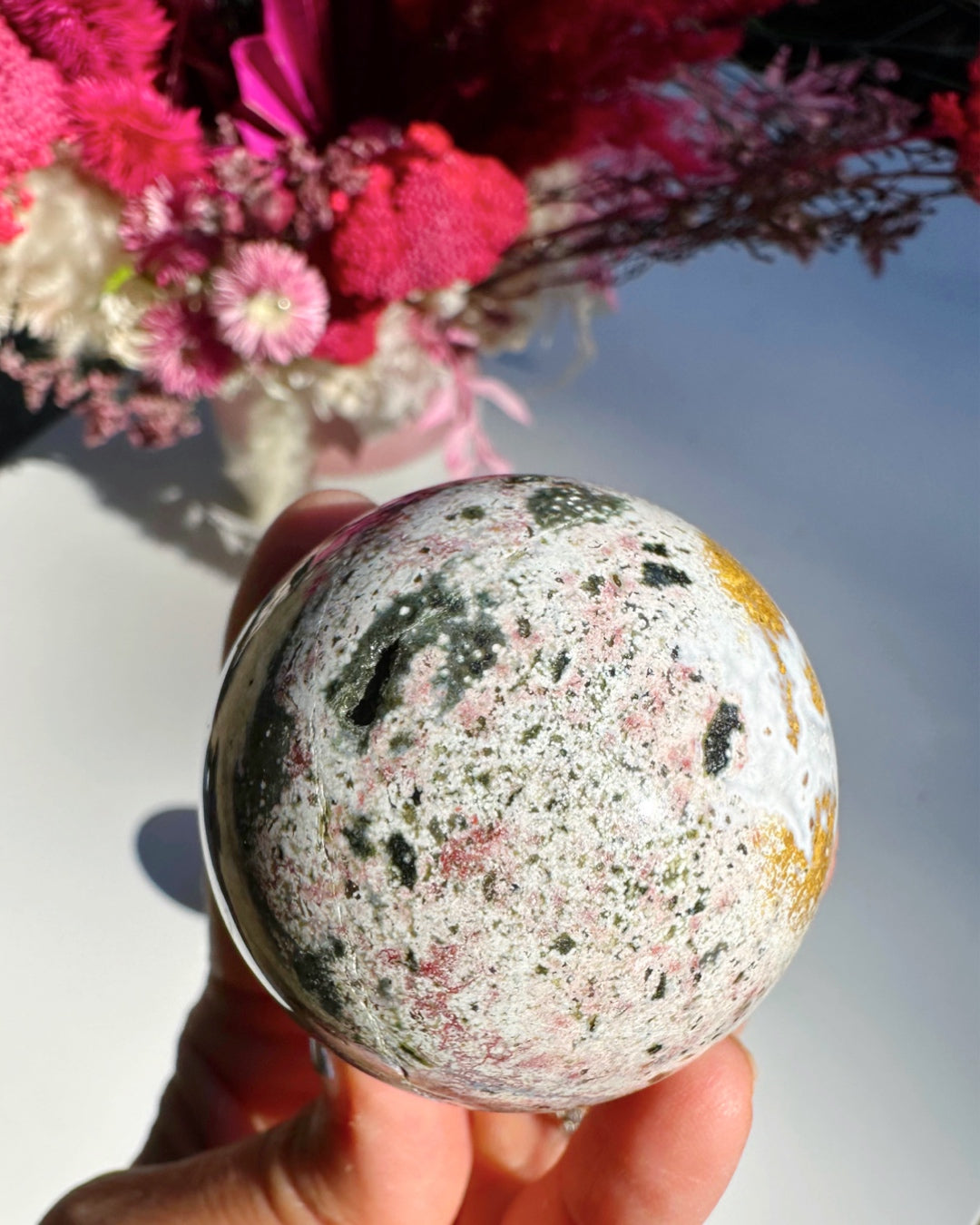 Ocean Jasper Sphere - Baltic Mermaid