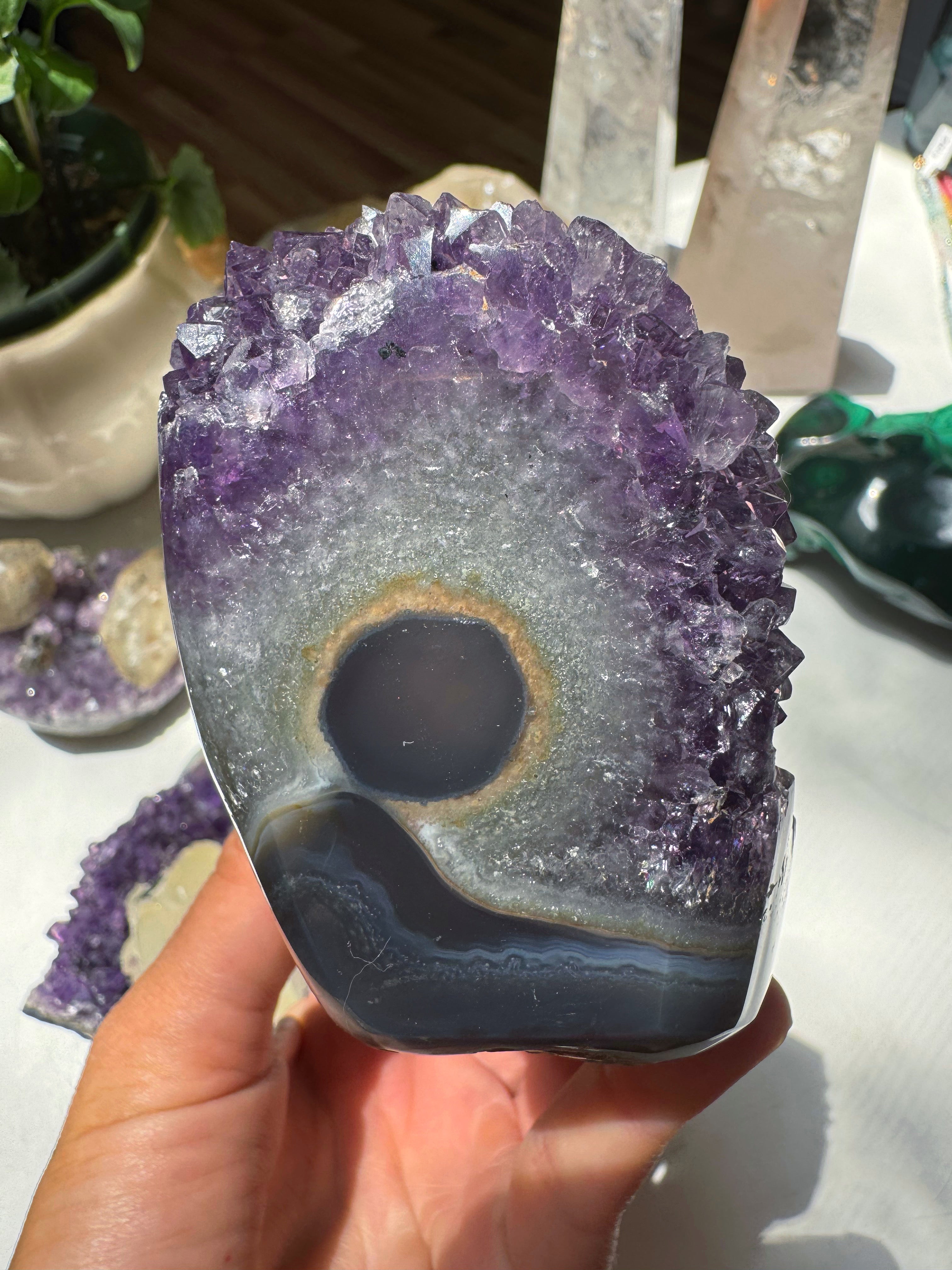 Amethyst Stalactite Eye Cluster from Uruguay Baltic Mermaid
