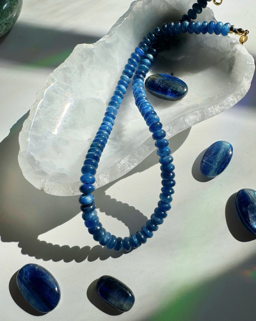 “Diana” - Blue Kyanite Gemstone Candy Necklace - Baltic Mermaid