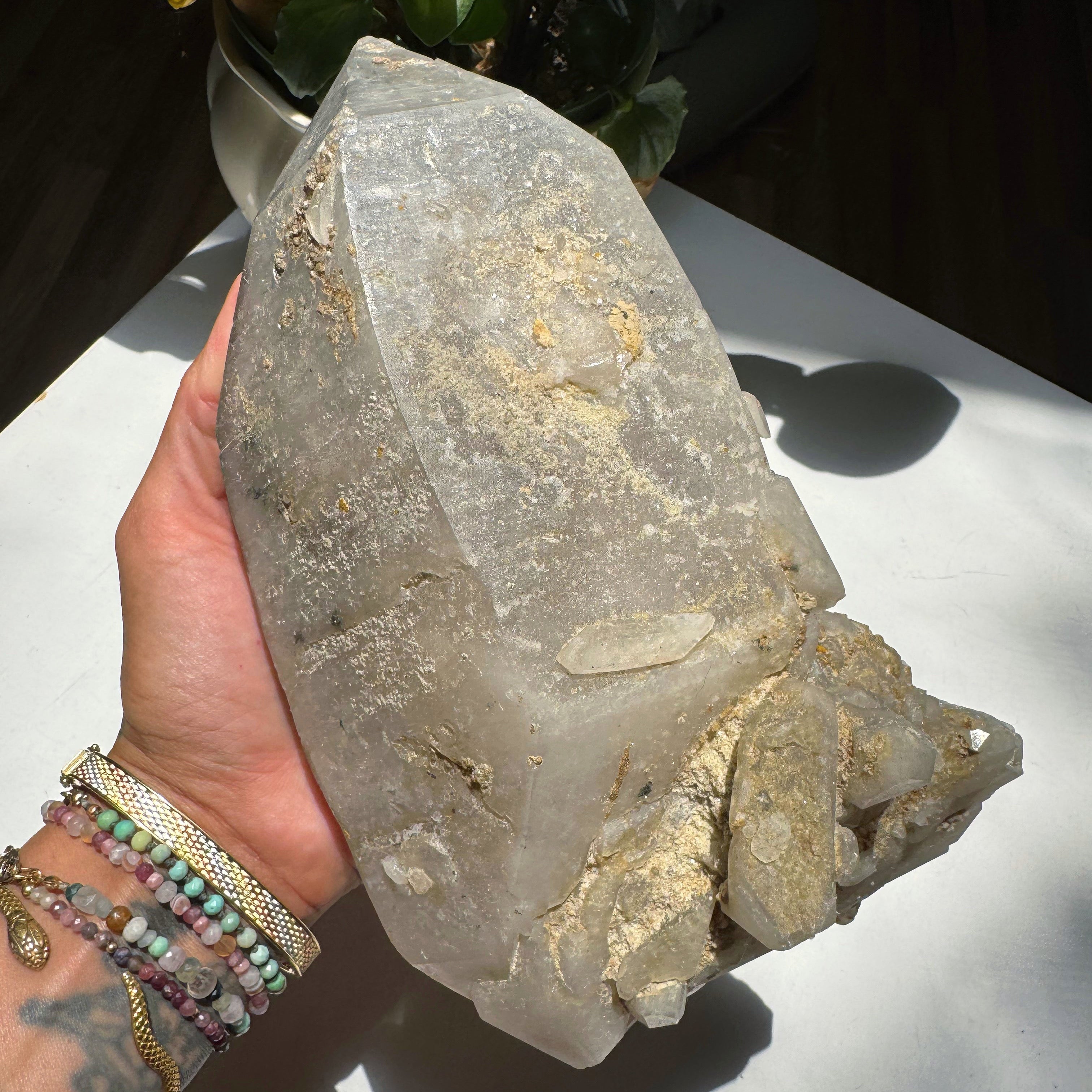 Large Double Terminated Quartz Point w/ Inclusions from Brazil Baltic Mermaid