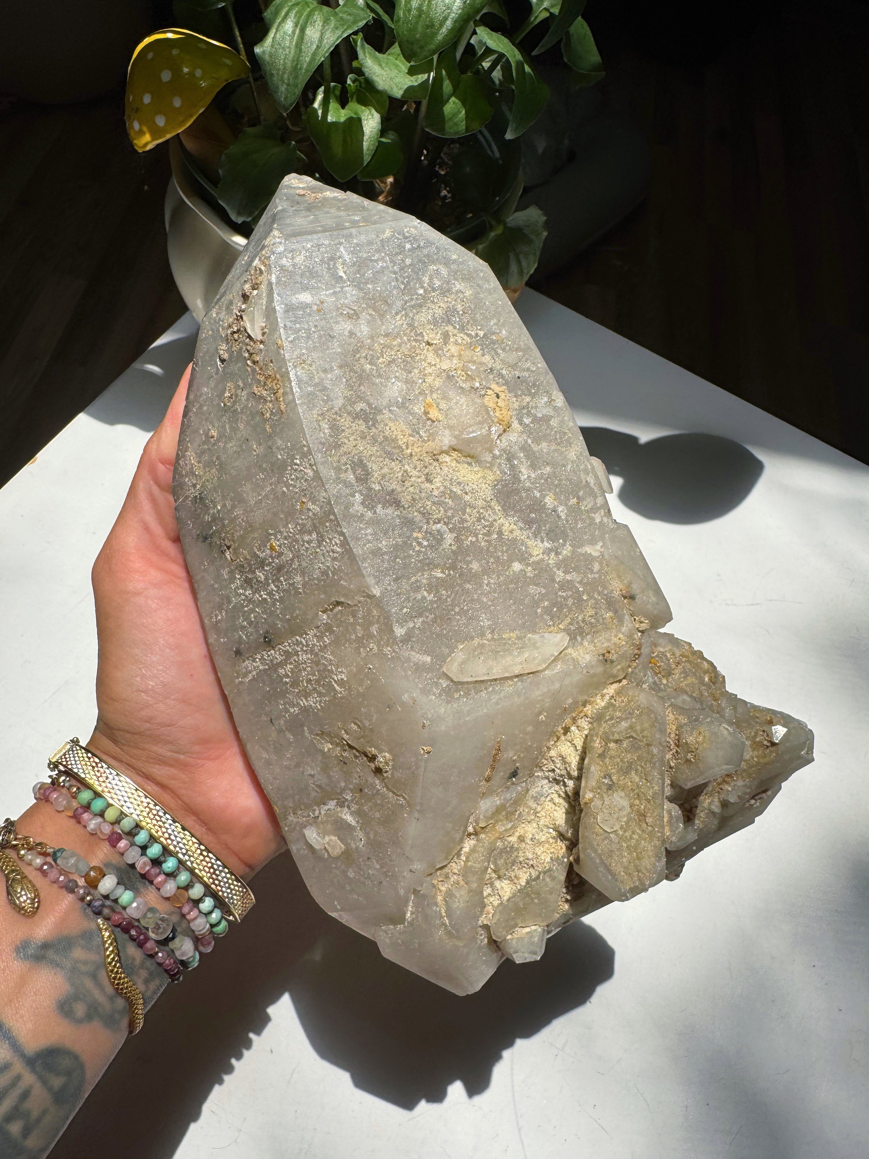Large Double Terminated Quartz Point w/ Inclusions from Brazil Baltic Mermaid