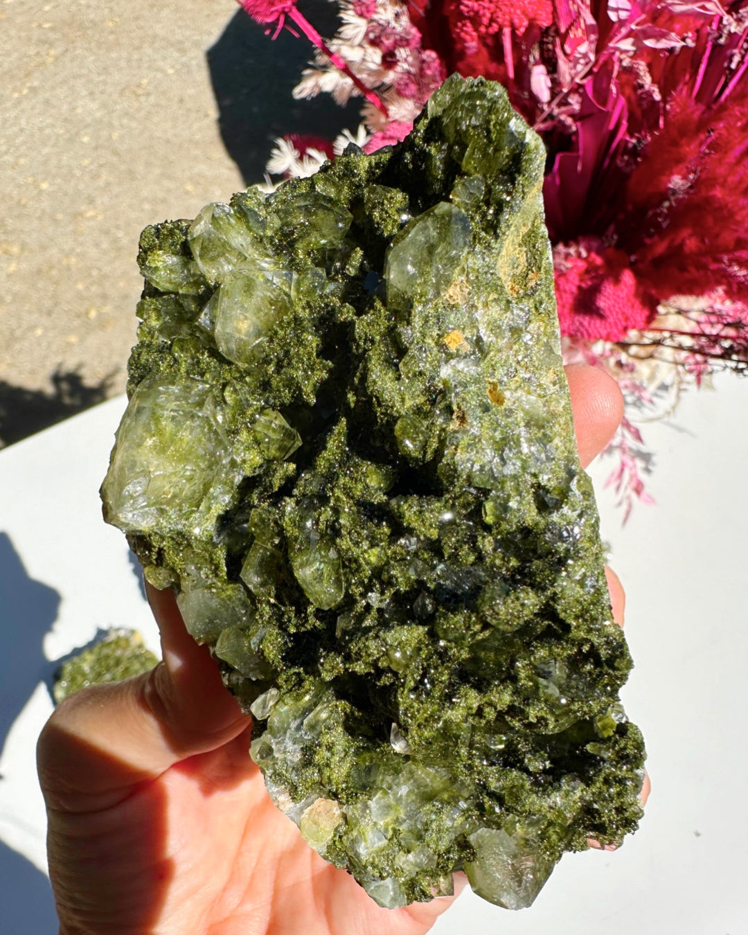 Epidote Quartz Cluster - Baltic Mermaid