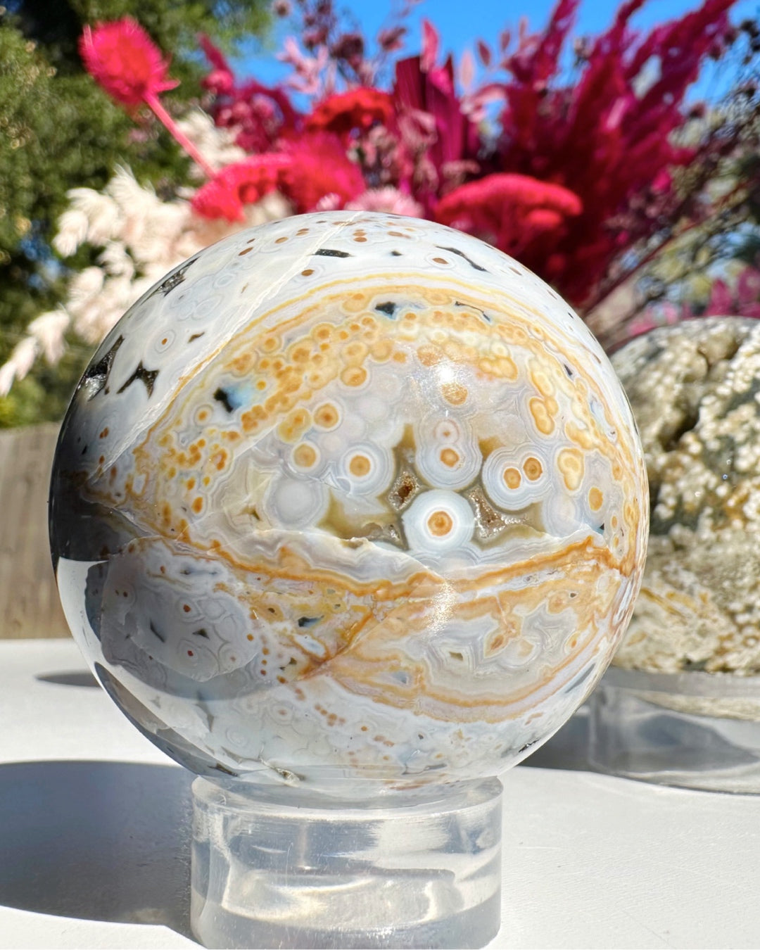 Ocean Jasper Sphere - Baltic Mermaid