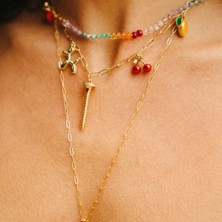 “Screw It” - One of a kind Charm Necklace Baltic Mermaid