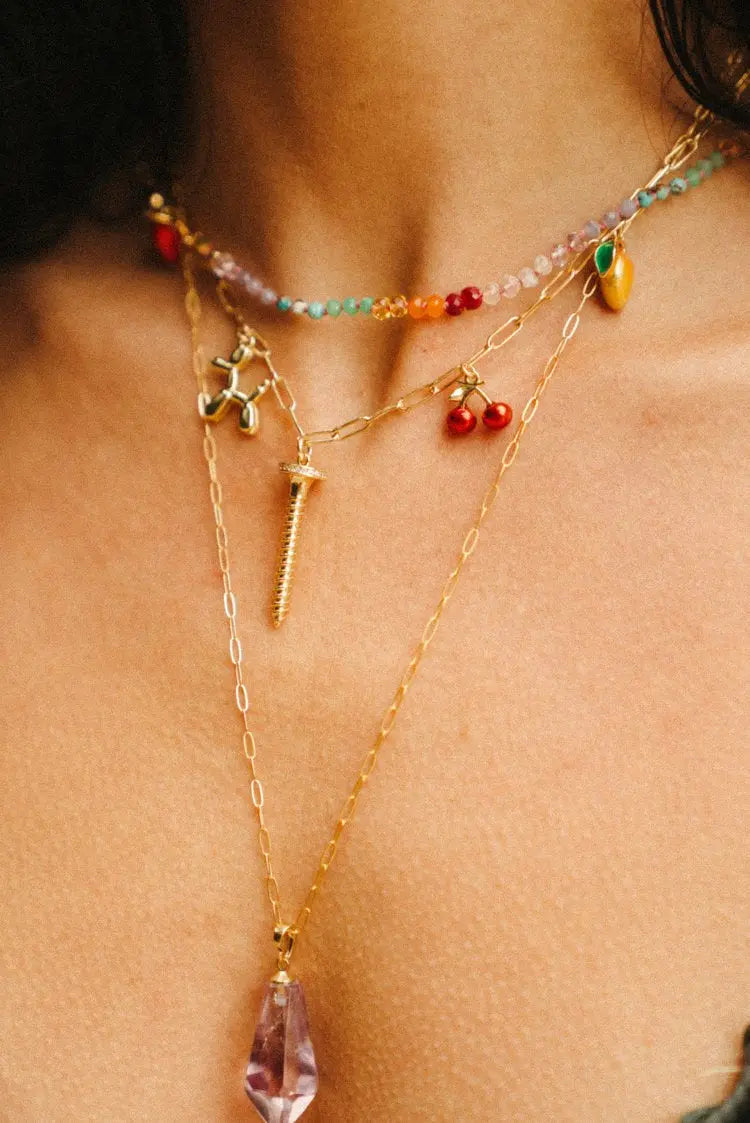 “Screw It” - One of a kind Charm Necklace Baltic Mermaid