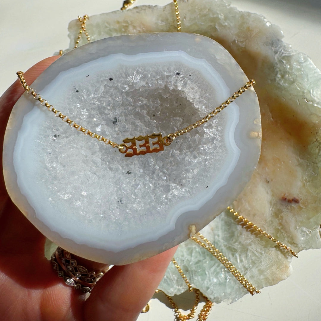 Angel/Lucky Number Gold Filled Choker - Baltic Mermaid