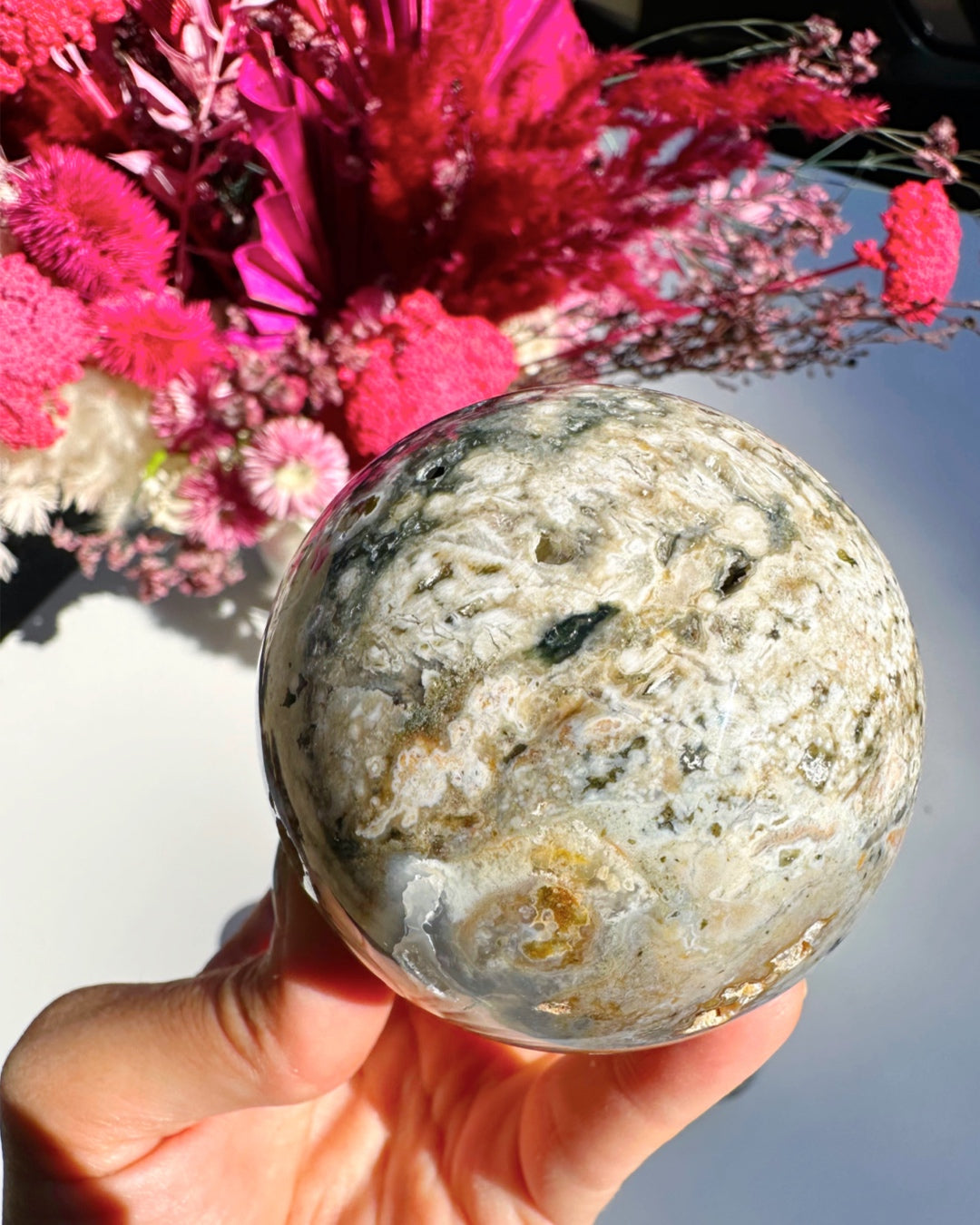 Ocean Jasper Sphere - Baltic Mermaid