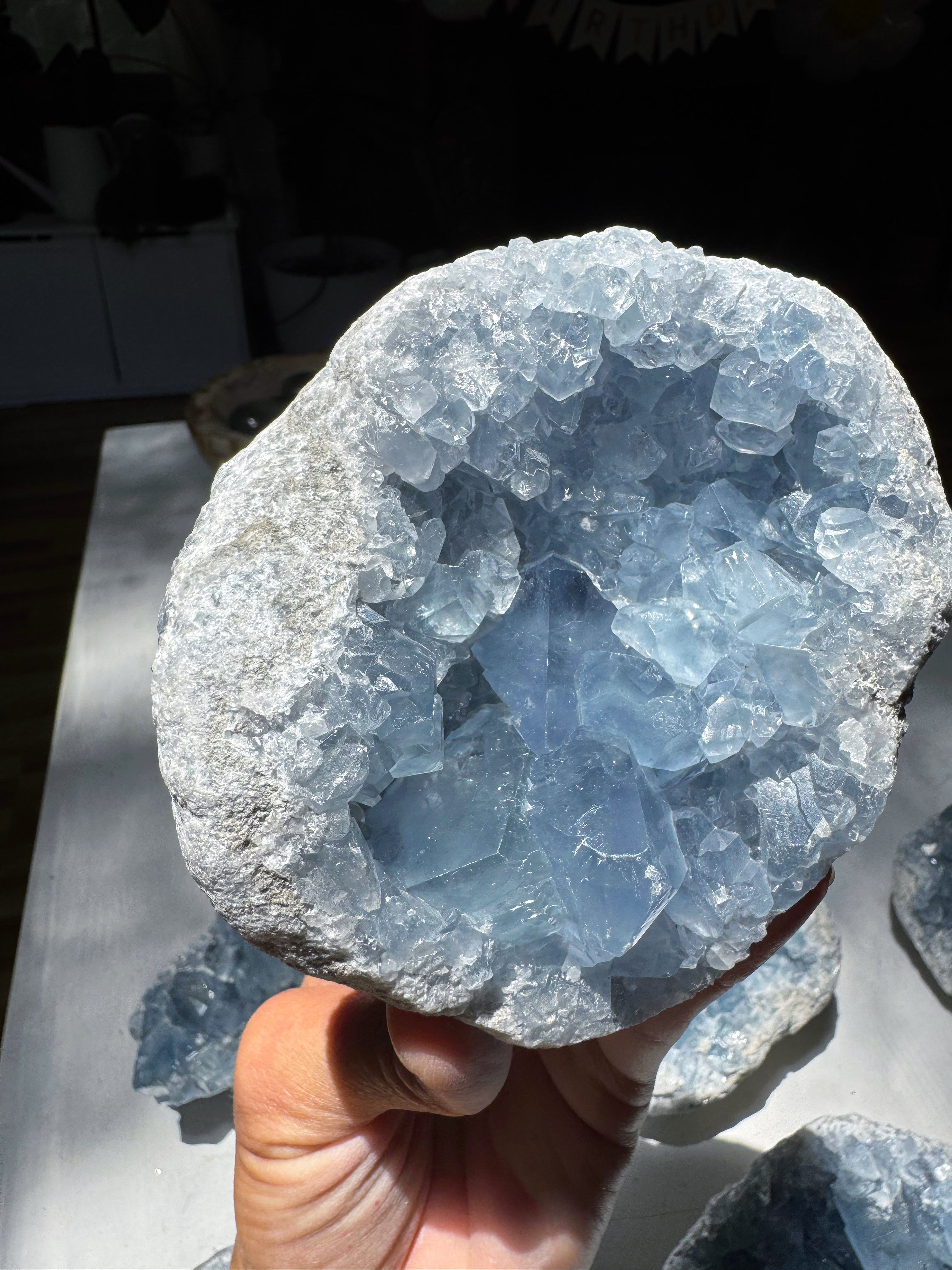 Celestite Cluster Baltic Mermaid