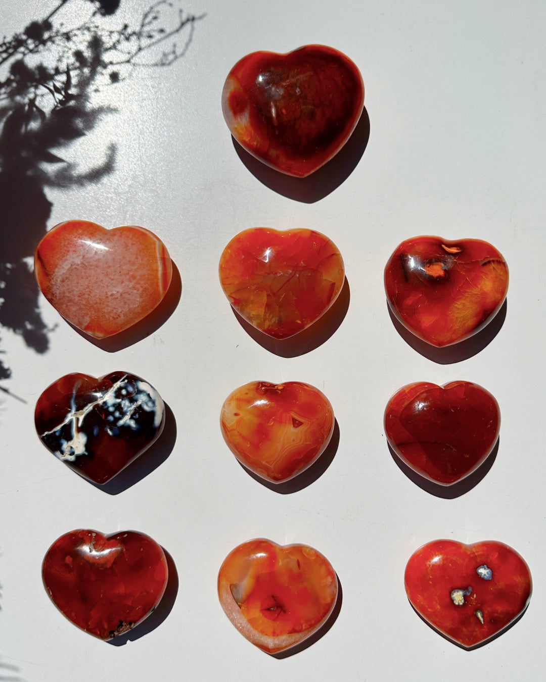 Carnelian Agate Hearts - Baltic Mermaid