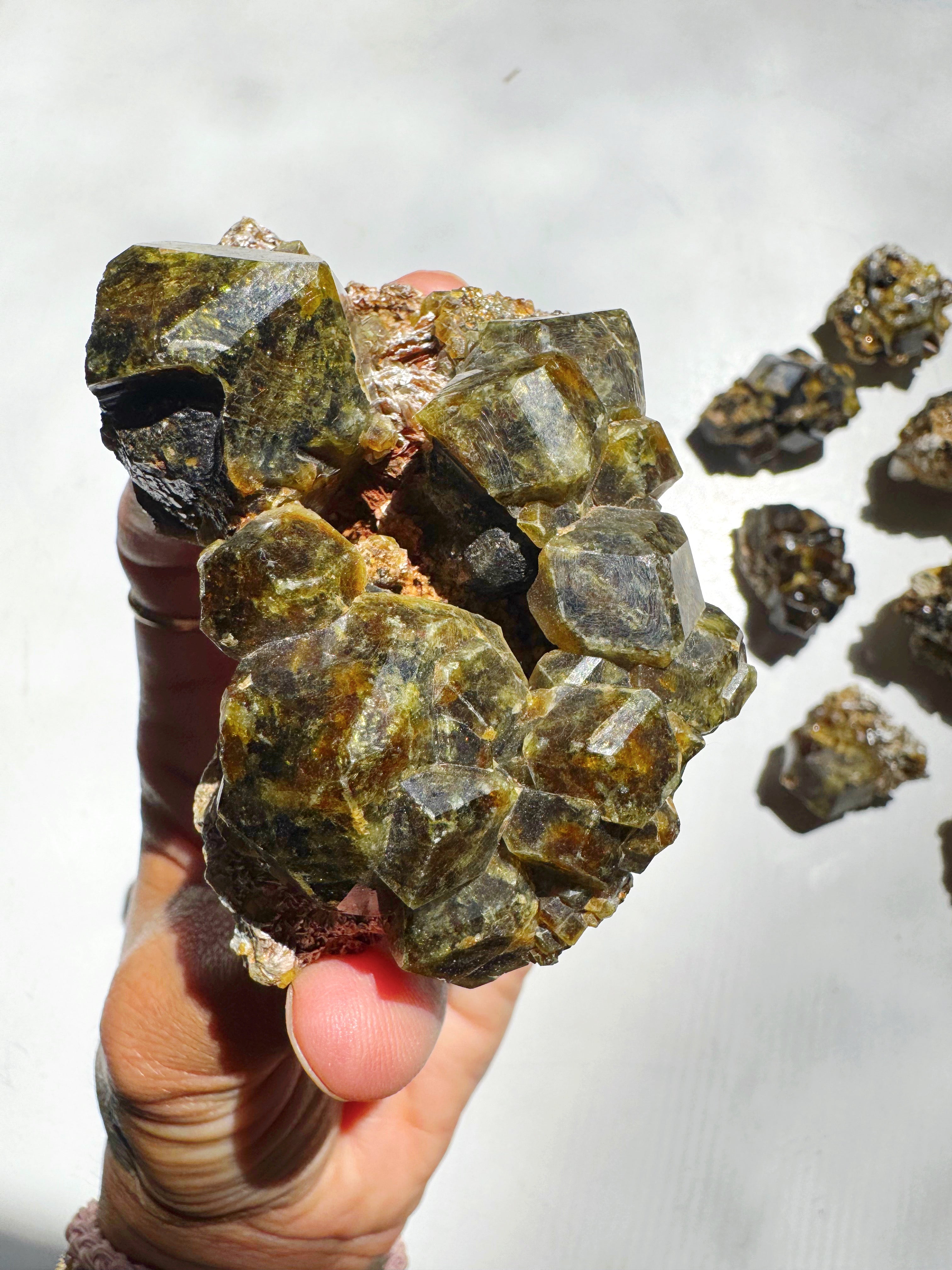 Rare Mali Green Grossular Andradite Garnet w/ Clinochlore AAA Quality Baltic Mermaid