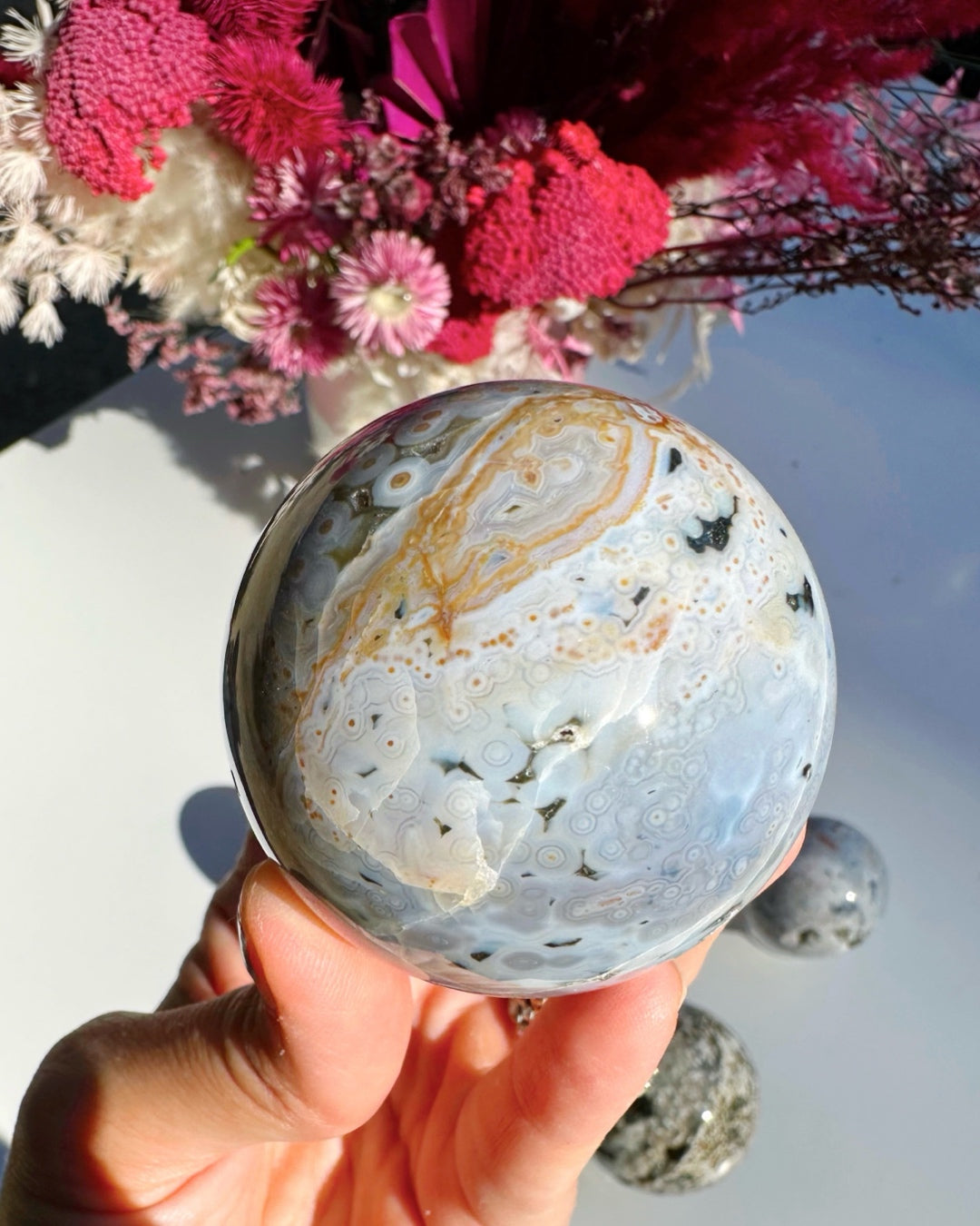 Ocean Jasper Sphere - Baltic Mermaid