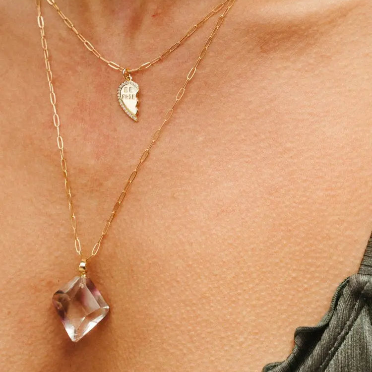 AAA Rose de France Amethyst Pendant 14k Gold Filled Necklace Baltic Mermaid